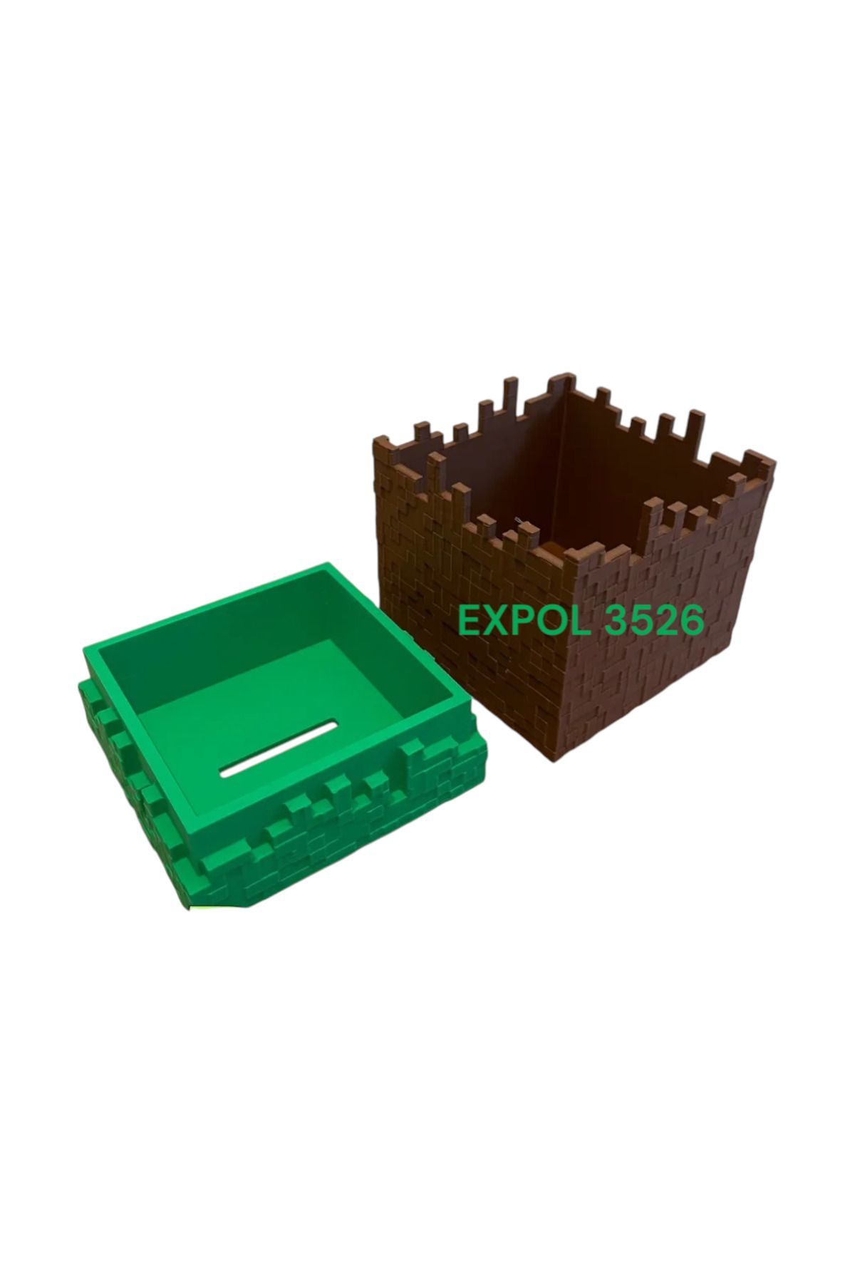 EX POL3526 MİNECRAFTBOX KUMBARA 12 CM BOYUTUNDA 3D BASKI