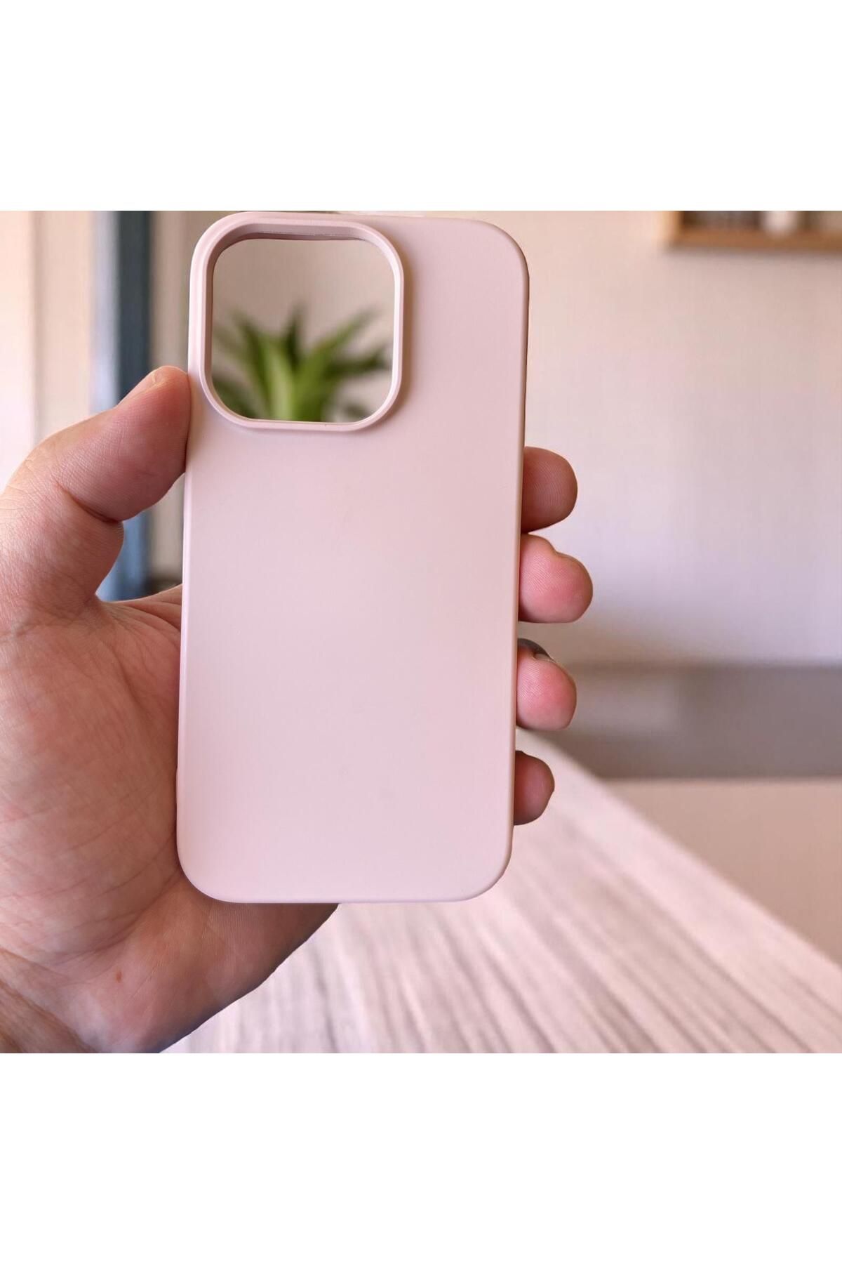 Digimanya Iphone 15 Pro Uyumlu Kılıf Lansman Silikon ve Esnek Şeker pembe