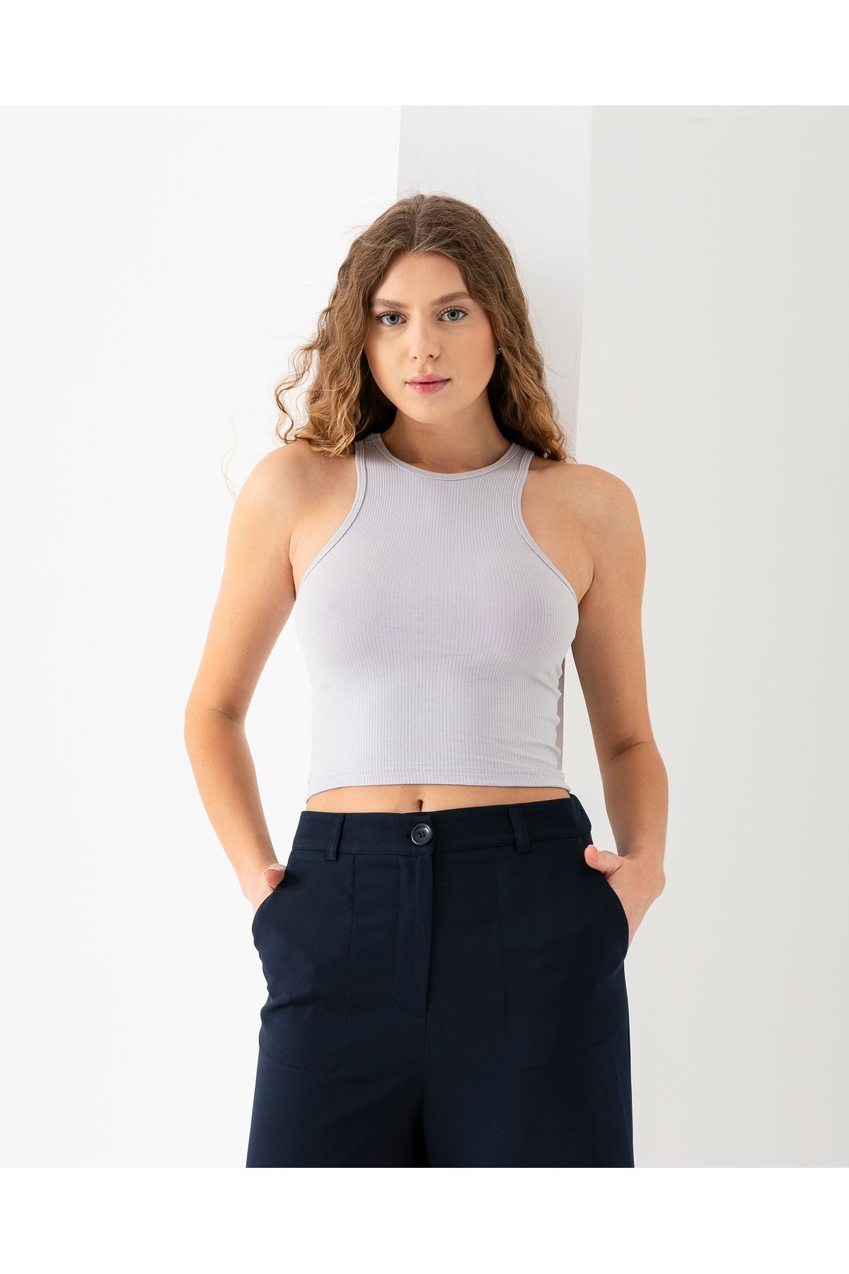 VUNTAL Geniş Askı Kaşkorse Crop