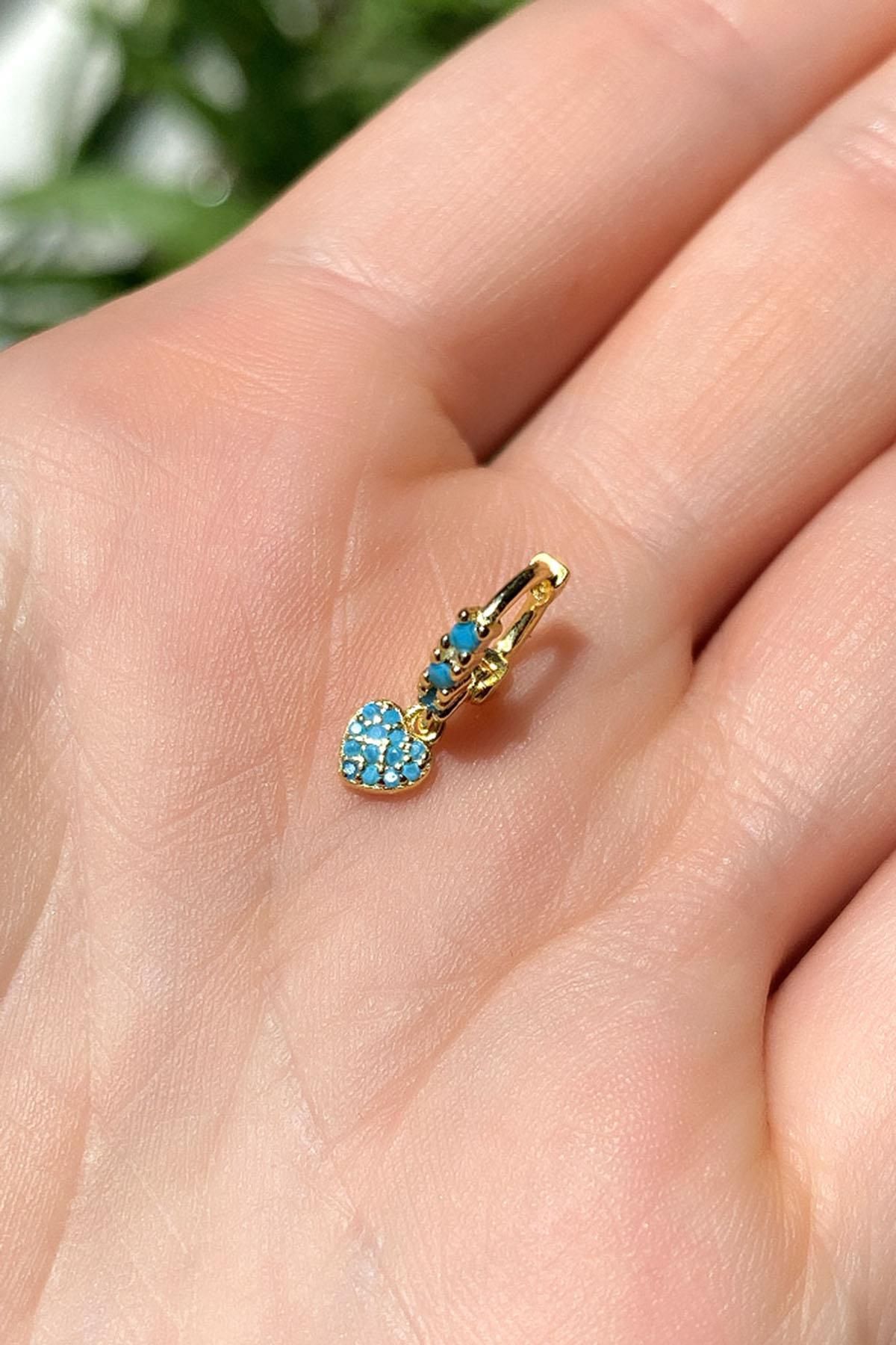 Spossy Silver Jewelry Kalpli Halka Piercing Küpe