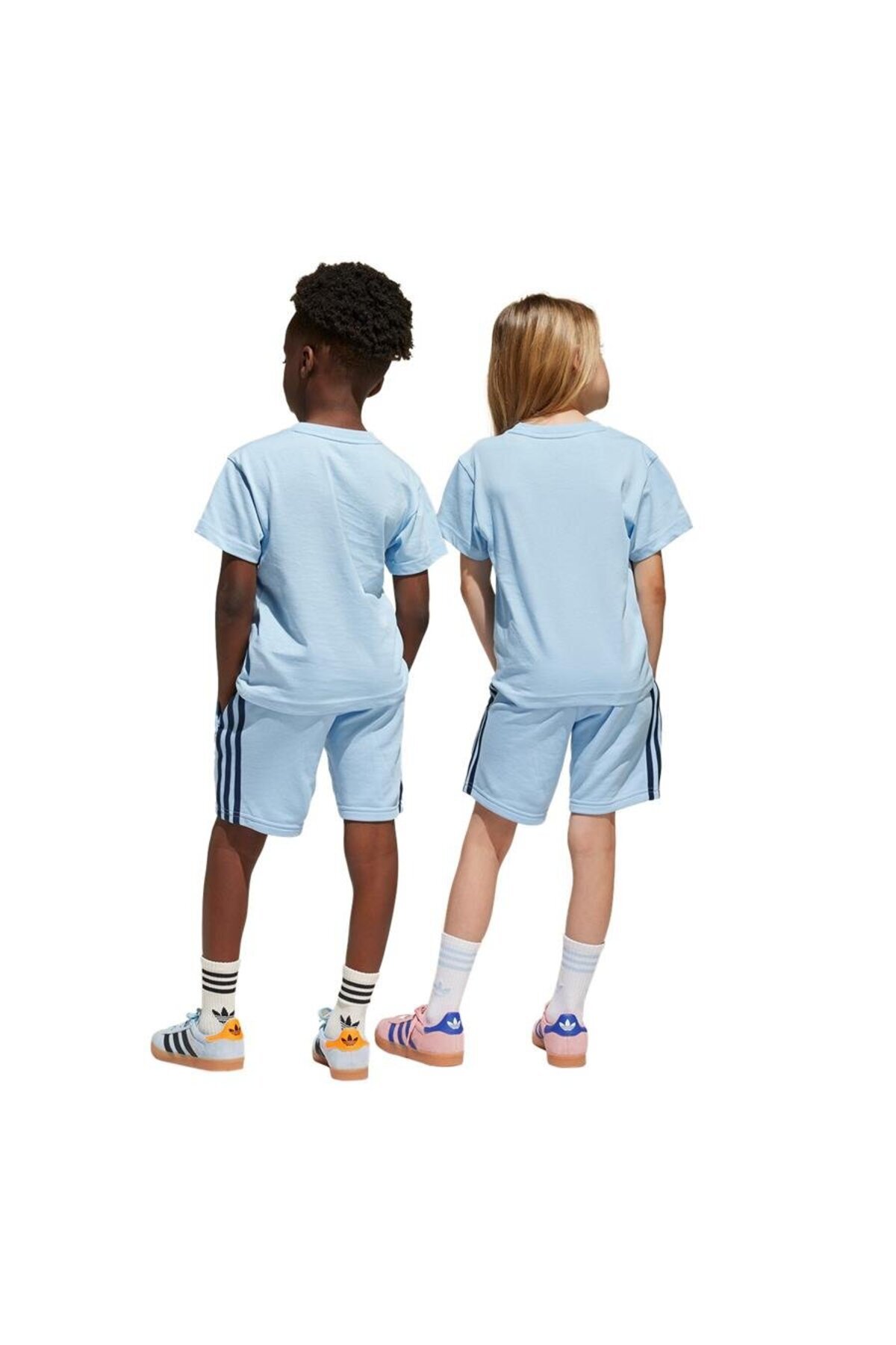 adidas Çocuk Mavi Eşofman Short Tee Set Jc9160 fotoğrafı 6 (önizleme)