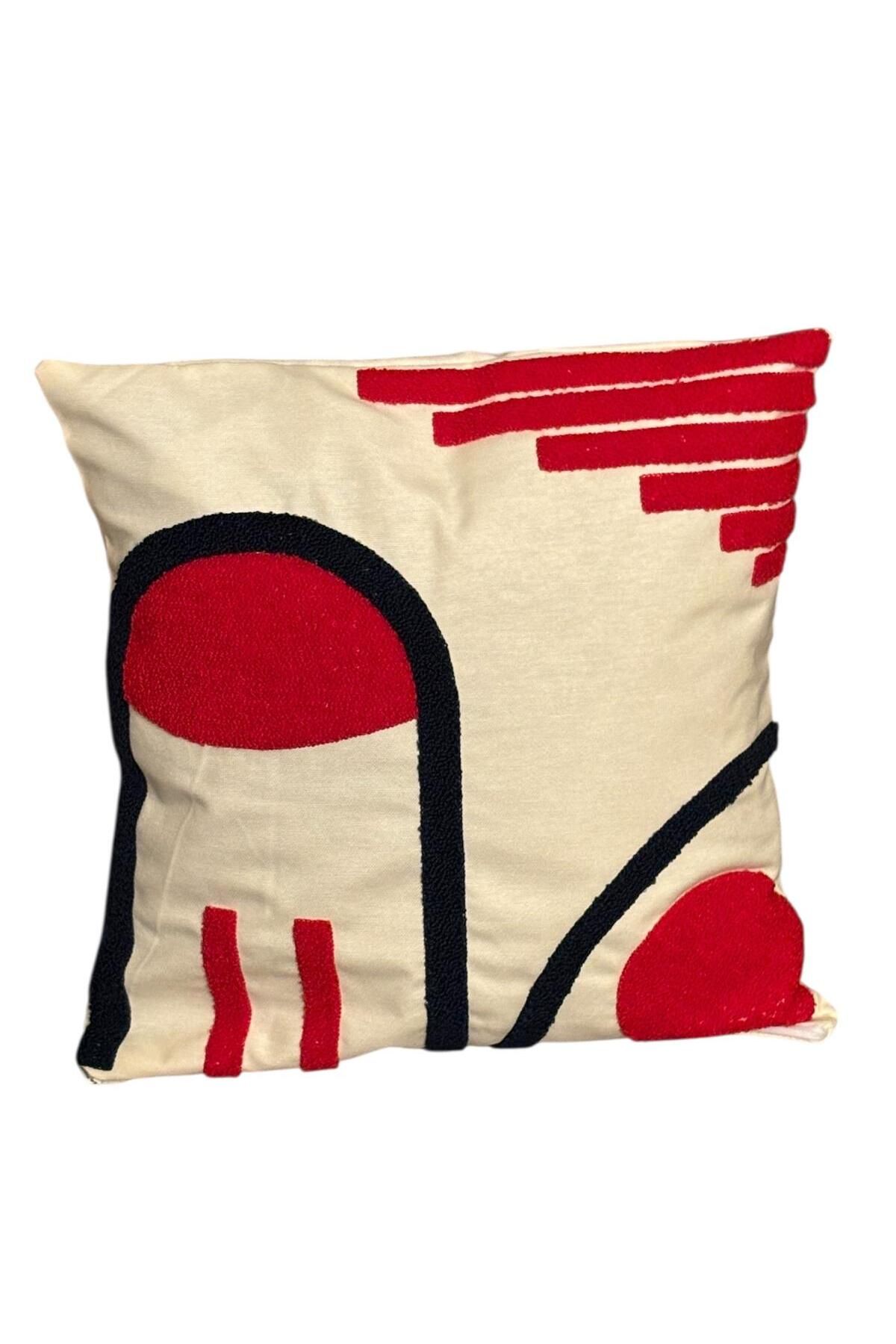 Goshıkı Desenli Pamuklu Comfort Kırlent Kılıf 36X36