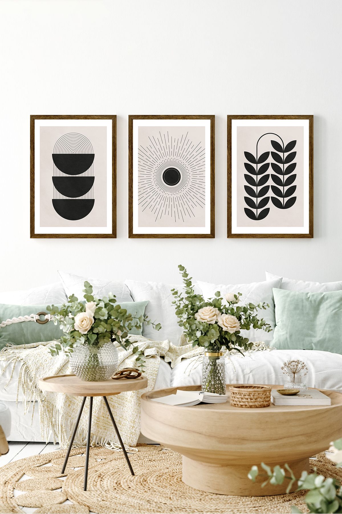 artflow 3 Parça Çerçeve Görünümlü Mdf Tablo Seti