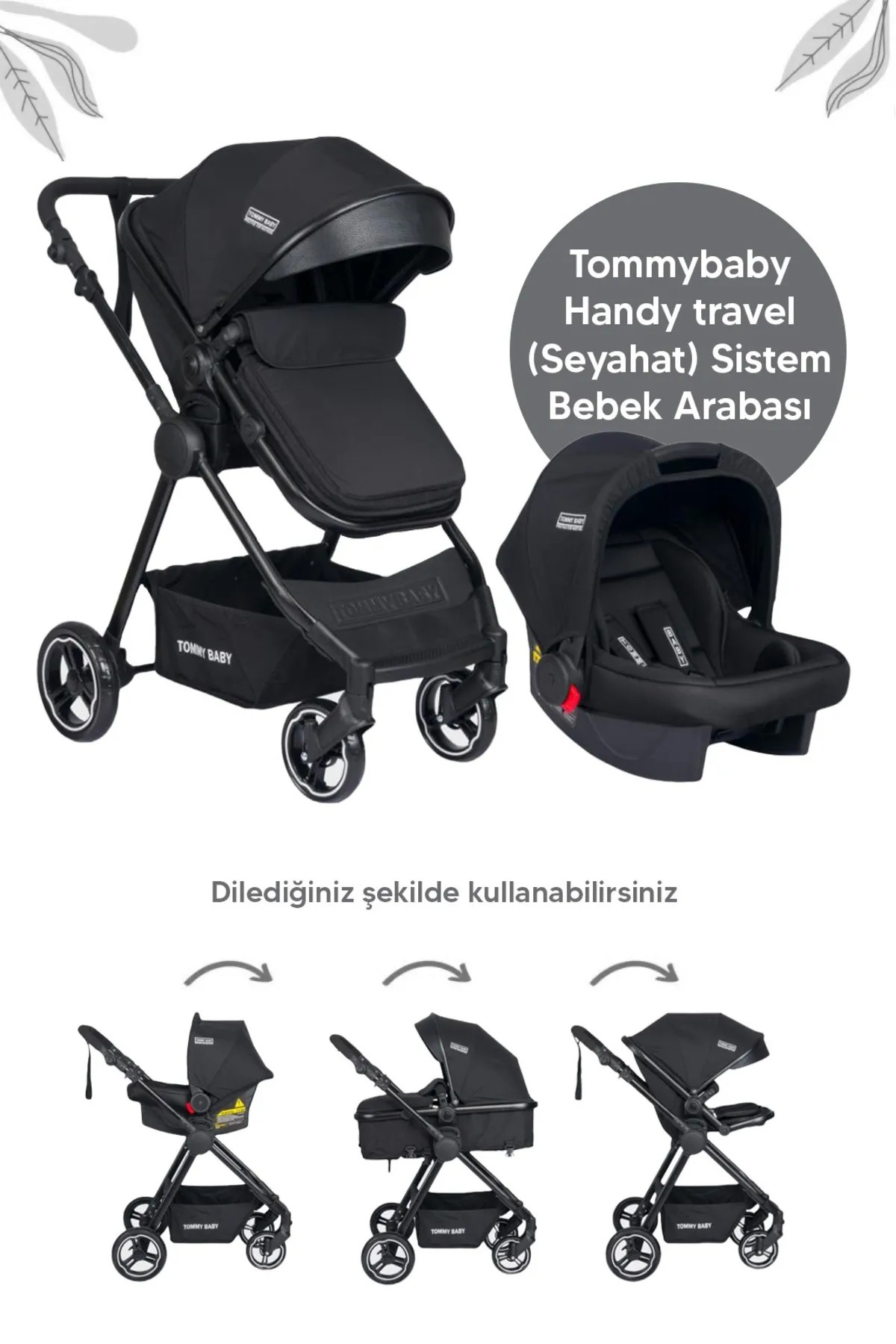 Calvin Baby 8 Parça Lüks Çeyiz Seti Travel Sistem Bebek Arabası,AnneYanı,AnaKucağı,Yatak,Kanguru,Çanta,Yağmurluk fotoğrafı 2 (önizleme)