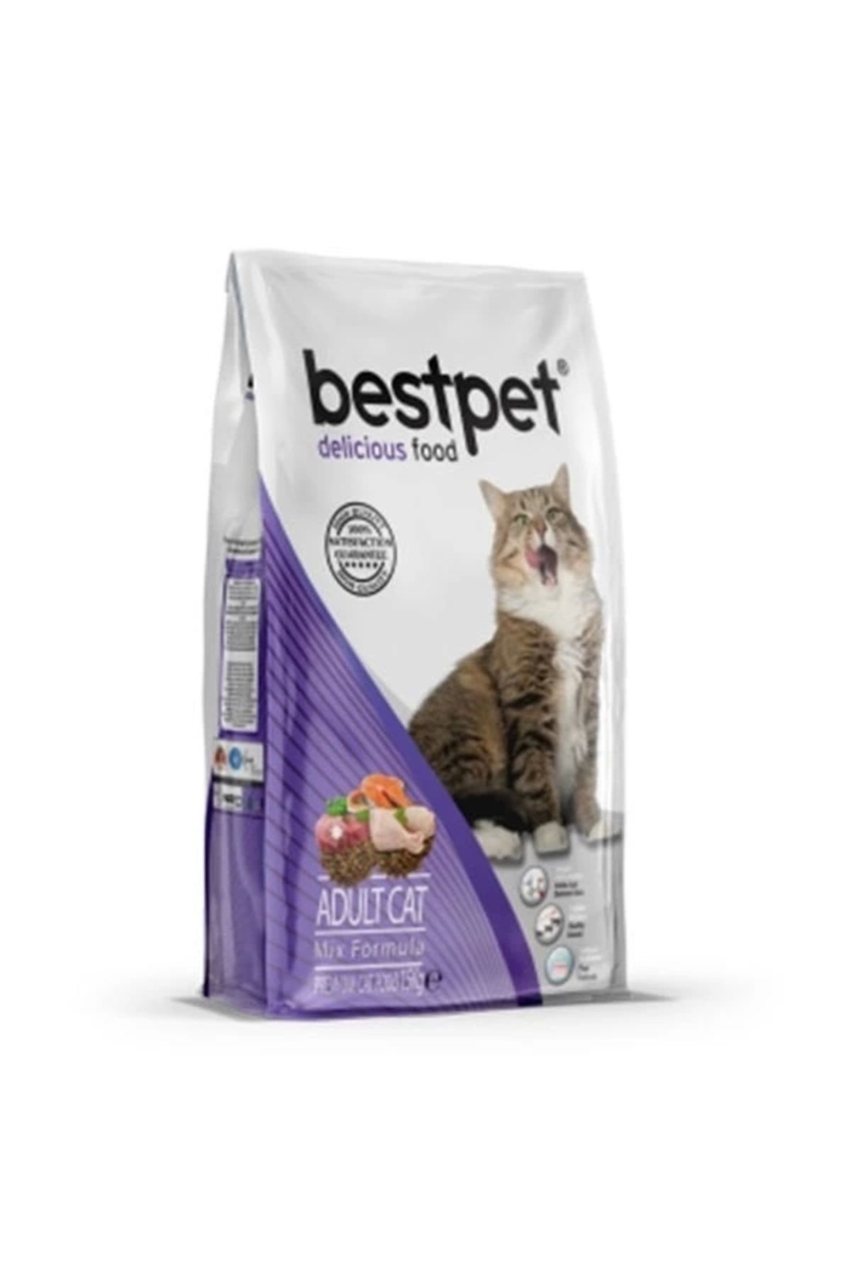 ShopNova Bestpet Tavuklu Kuzulu ve Balıklı Mix Yetişkin Kedi Maması 15 Kg