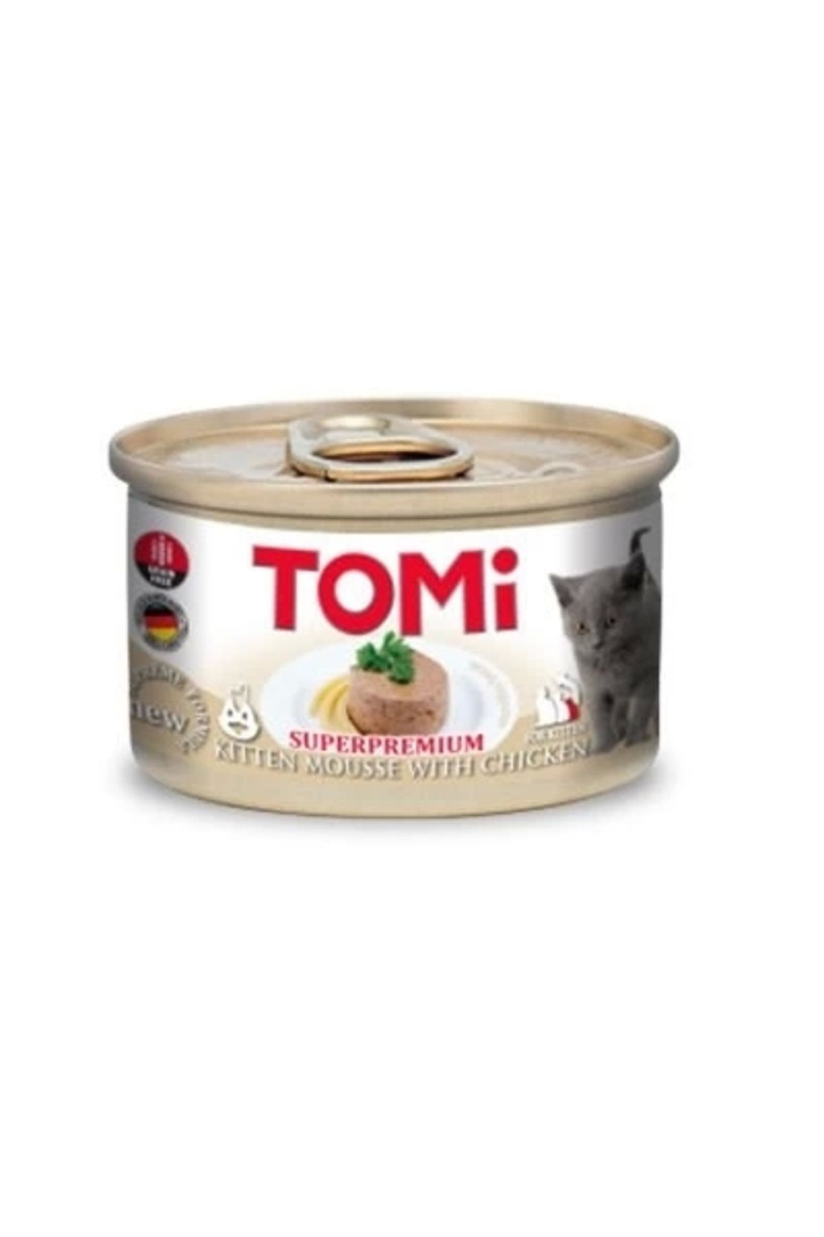 ShopNova Tomi Kıyılmış Tavuklu Tahılsız Yavru Konserve Kedi Maması 85 Gr