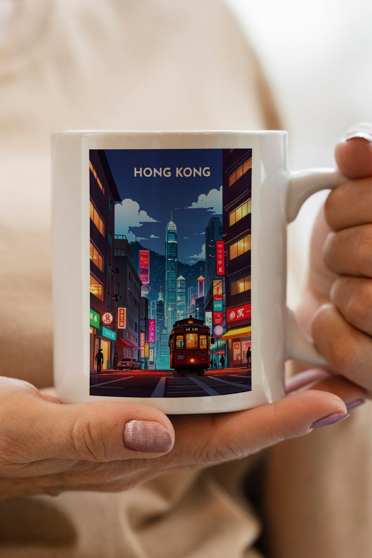 South Steel Hong Kong Baskılı Kupa Bardak