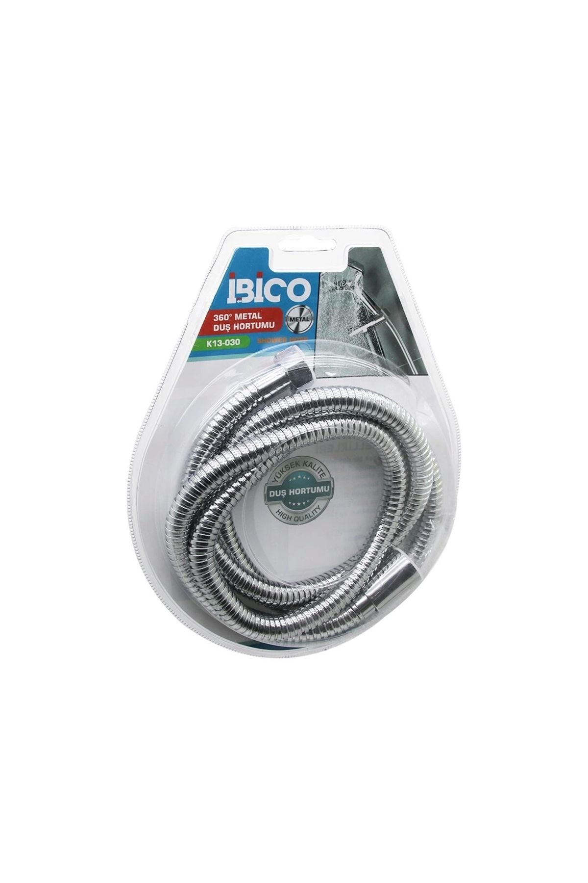İnnMerry 360 DERECE - METAL DUŞ HORTUMU 1.5MT VAKUMLU AMBALAJ ANTİ TWİST=DOLANMAZ-KIVRILMAZ-KOPMAZ (504