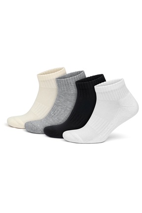 Go With 4’lü Organik Pamuk Taban Altı Havlulu Erkek Kadın Spor Dikişşiz Retro...