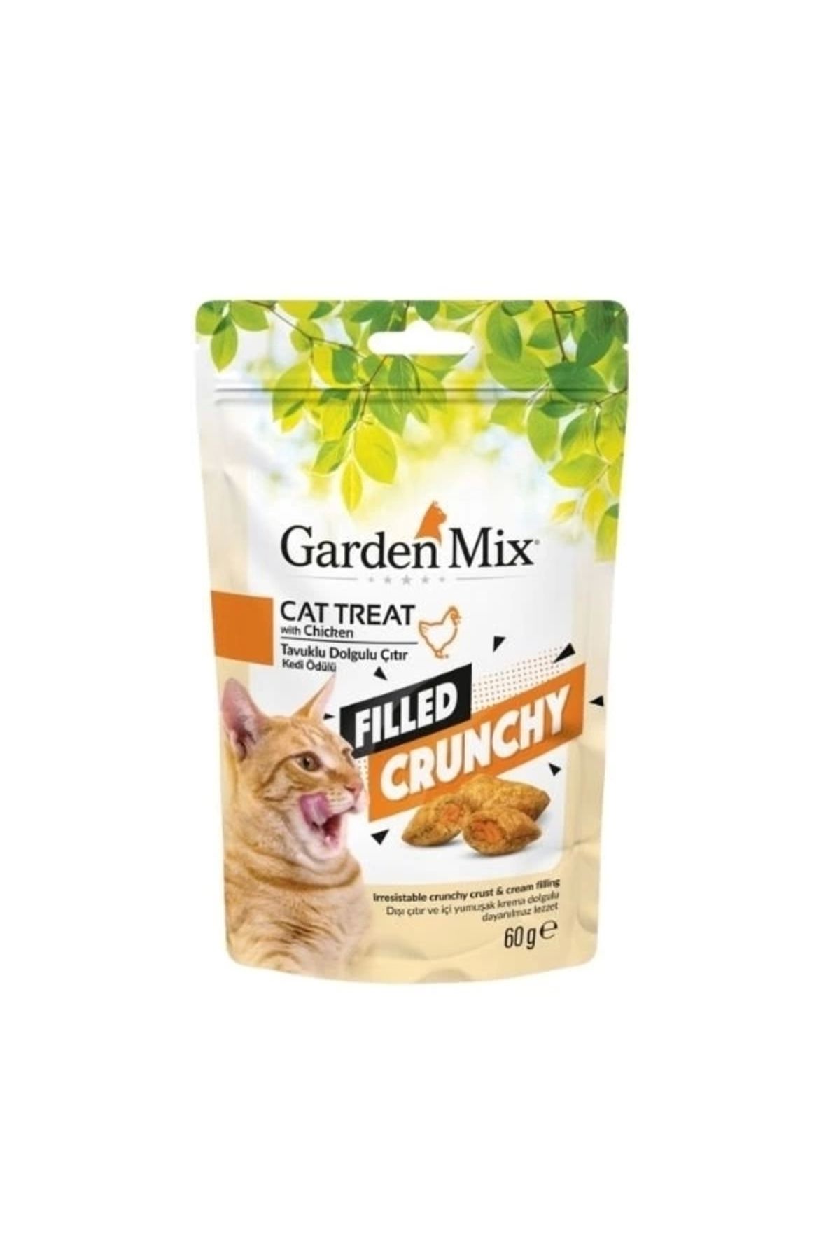 ShopNova Garden Mix Tavuklu İçi Dolgulu Kedi Ödül Maması 60 Gr