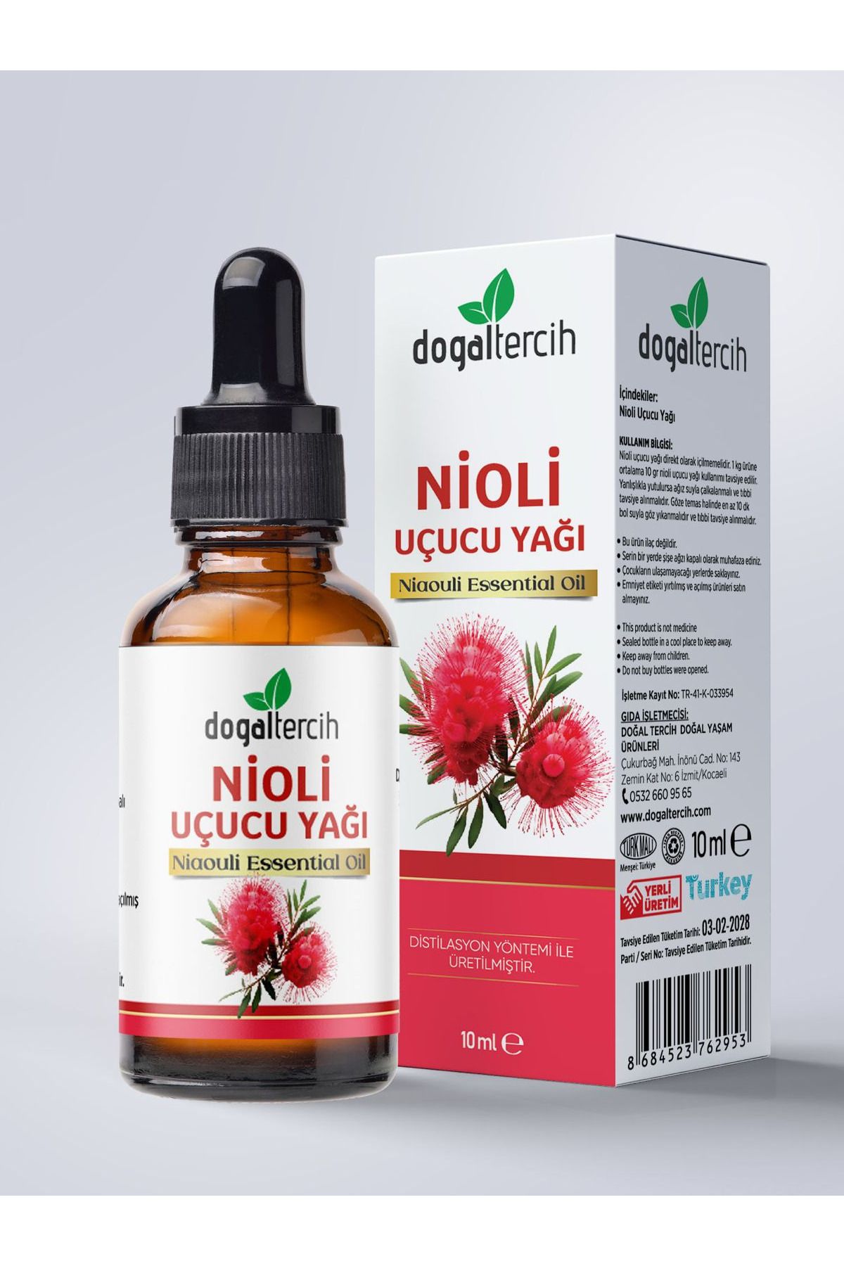 Doğal Tercih Nioli Uçucu Yağı 10 ml %100 Saf ve Doğal (Niaouli Essential Oil)