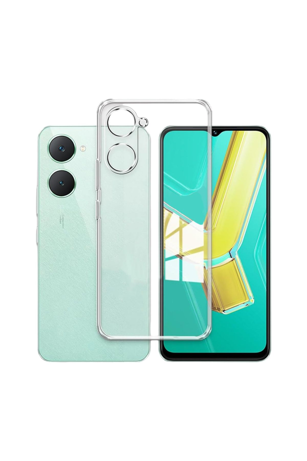 NewFace Vivo Y18 Kılıf Kamera Korumalı Silikon Şeffaf Kapak