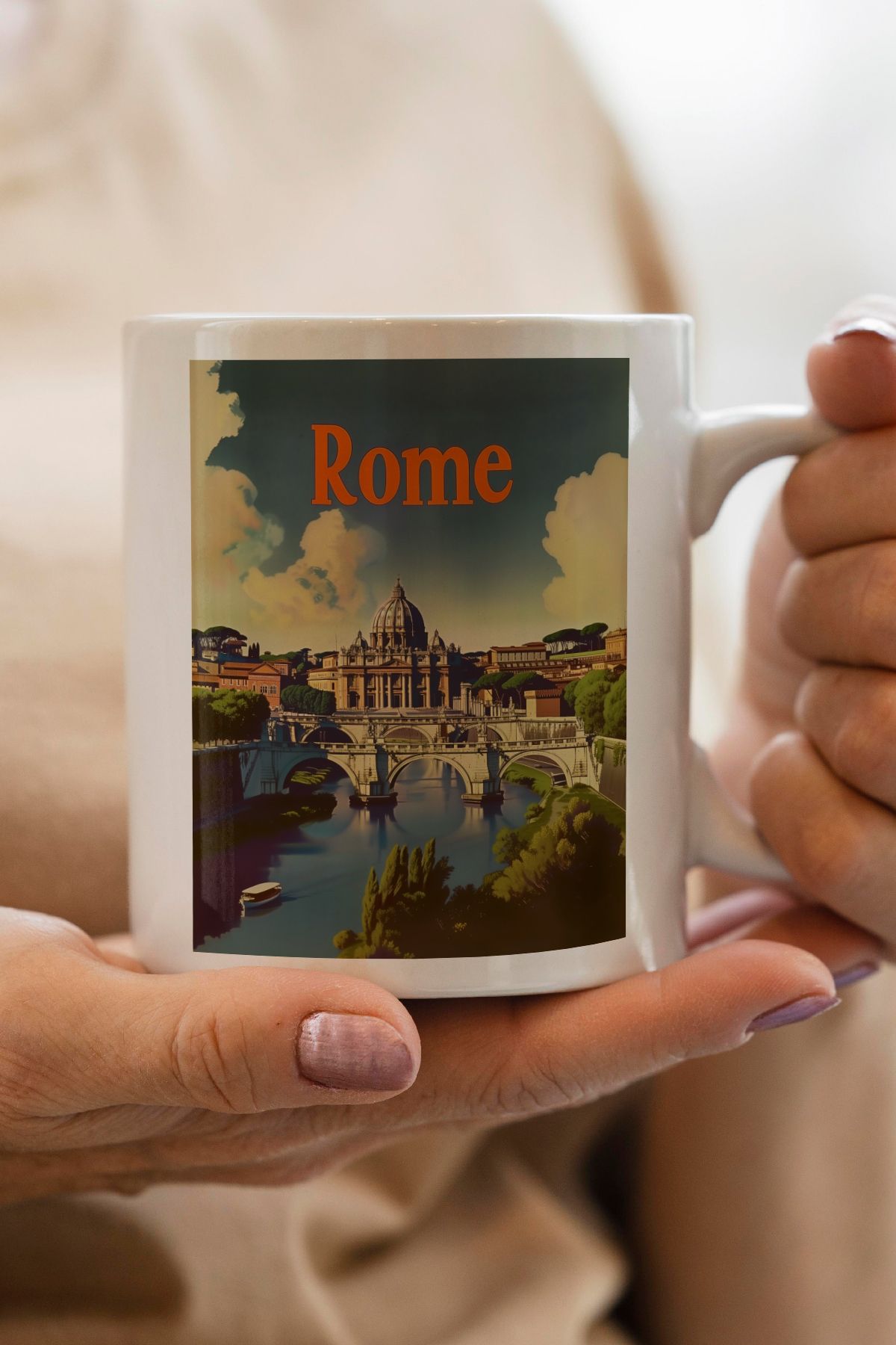 South Steel Roma Baskılı Kupa Bardak