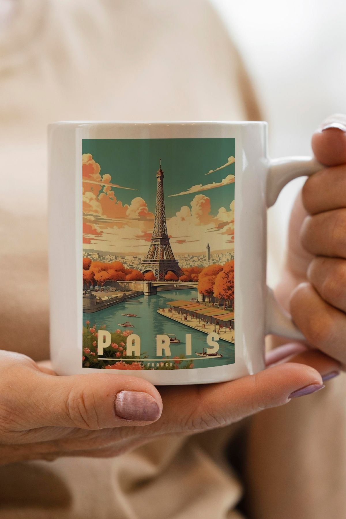 South Steel Paris Baskılı Kupa Bardak
