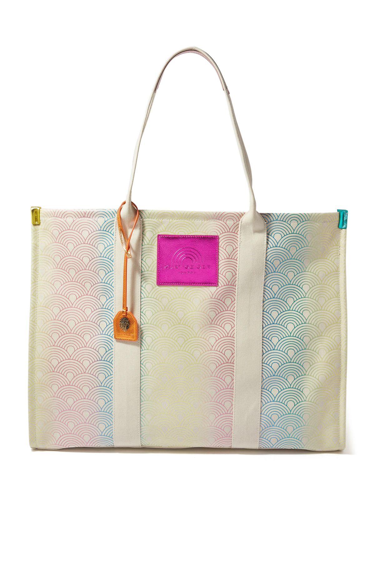 Kurt Geiger XXL Southbank Tote Çanta 55x40x13 cm Denim Kumaş Genişletilebilir Tasarım