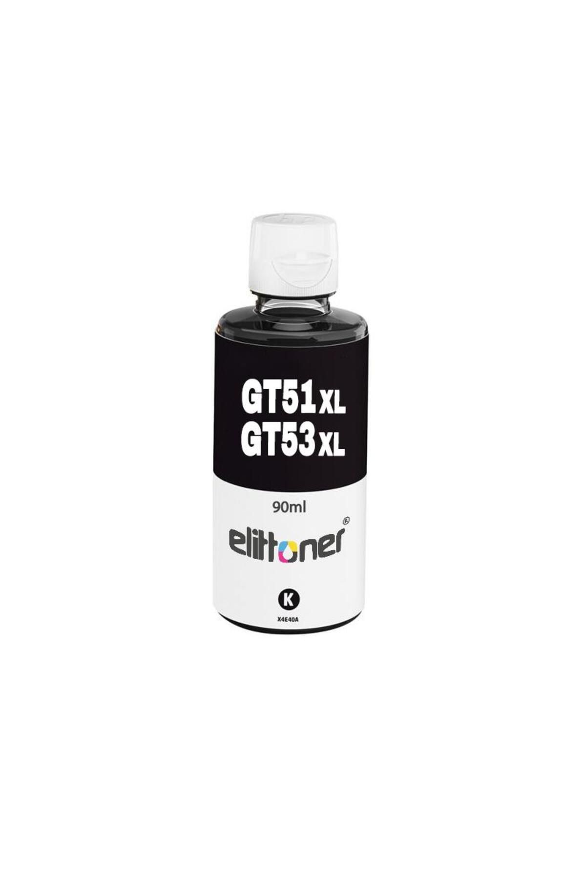 Elit Toner Elittoner HP Mürekkep GT53XL - GT51XL Black 90ml