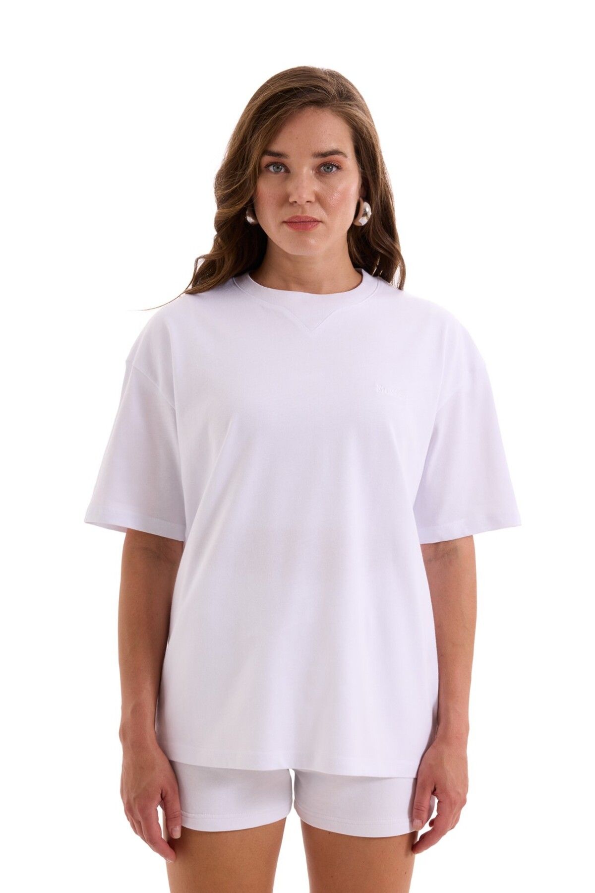 MORREZ Beyaz Essentials Oversize T-Shırt K