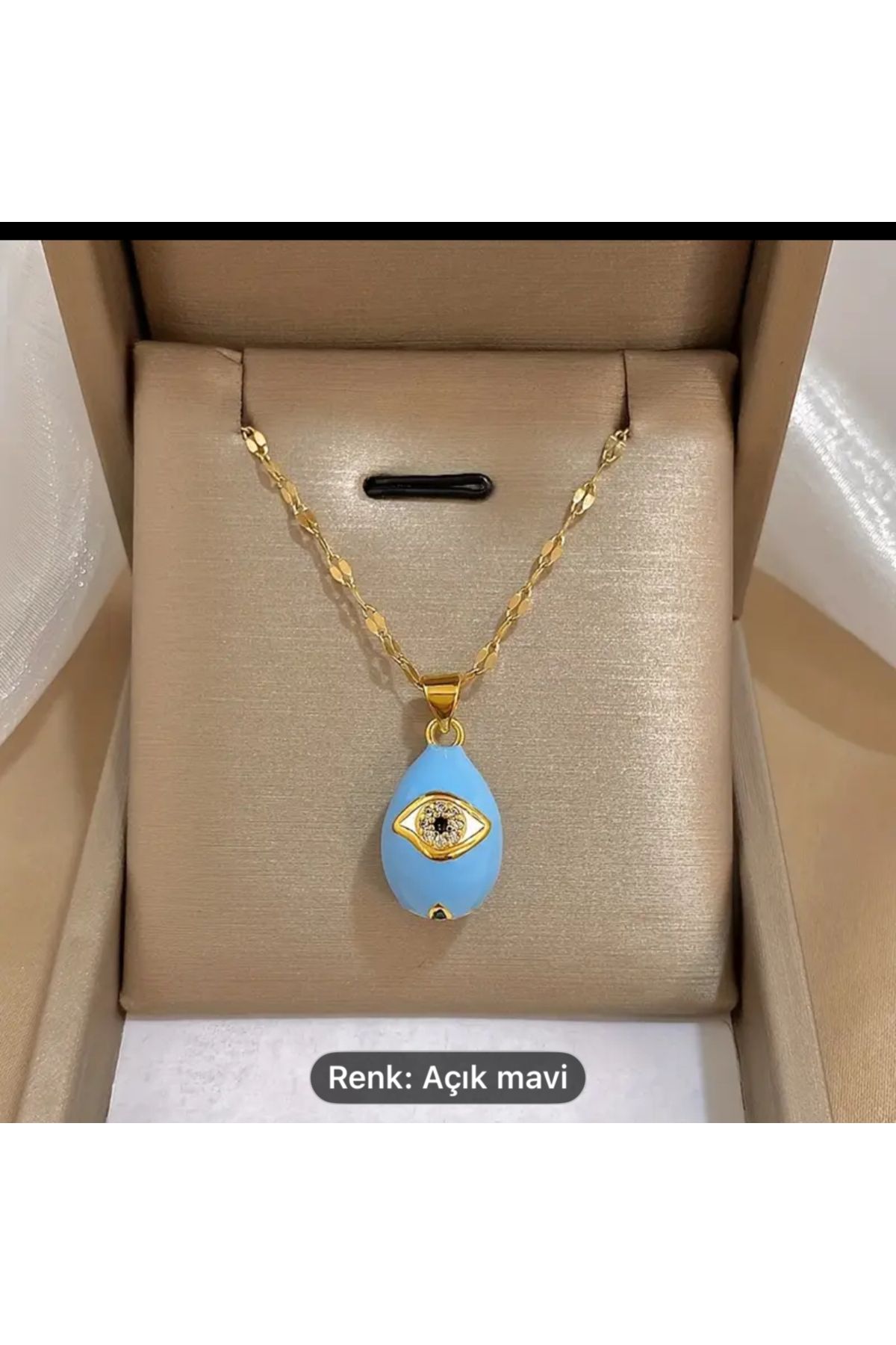 DAFNİ BİG PAZAR Çelik şeytan gözü kolye