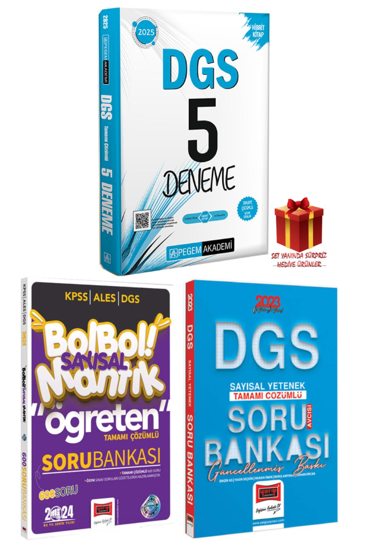 Pegem Akademi Yayıncılık 2025 Pegem DGS Deneme+Yargı DGS Sayısal Mantık Soru Bankası+Sayısal Soru Bankası