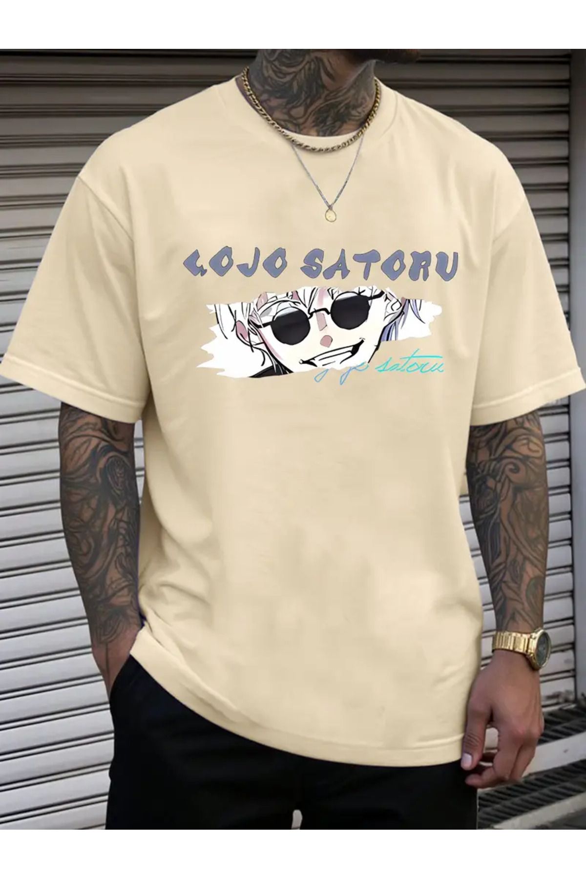 GALASHOP GOJO SATORU Anime Baskılı Erkek T-Shirt