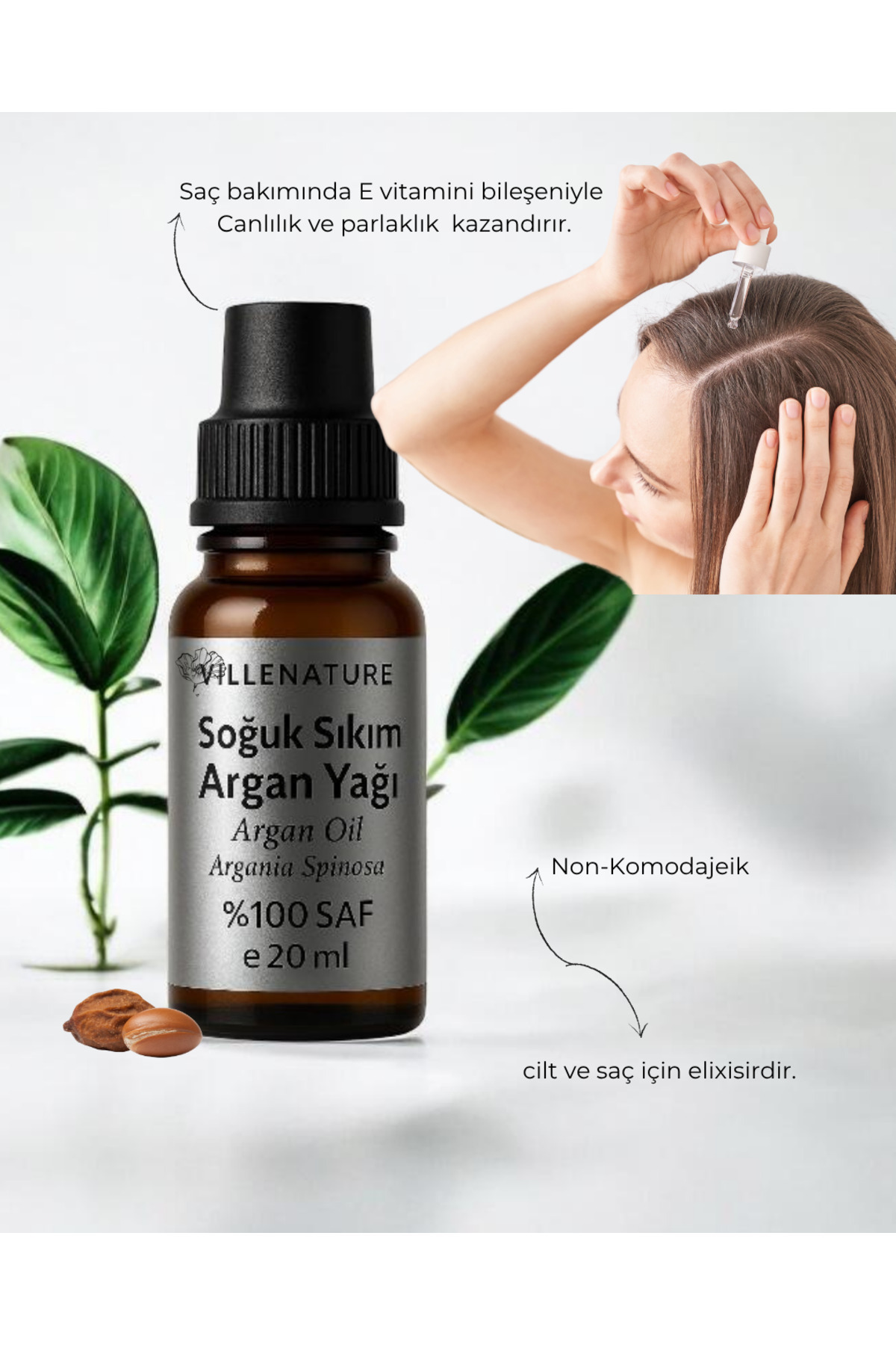 Soğuk Sıkım ARGAN YAĞI 20 ML — 1256 — تصویر 3 از 5