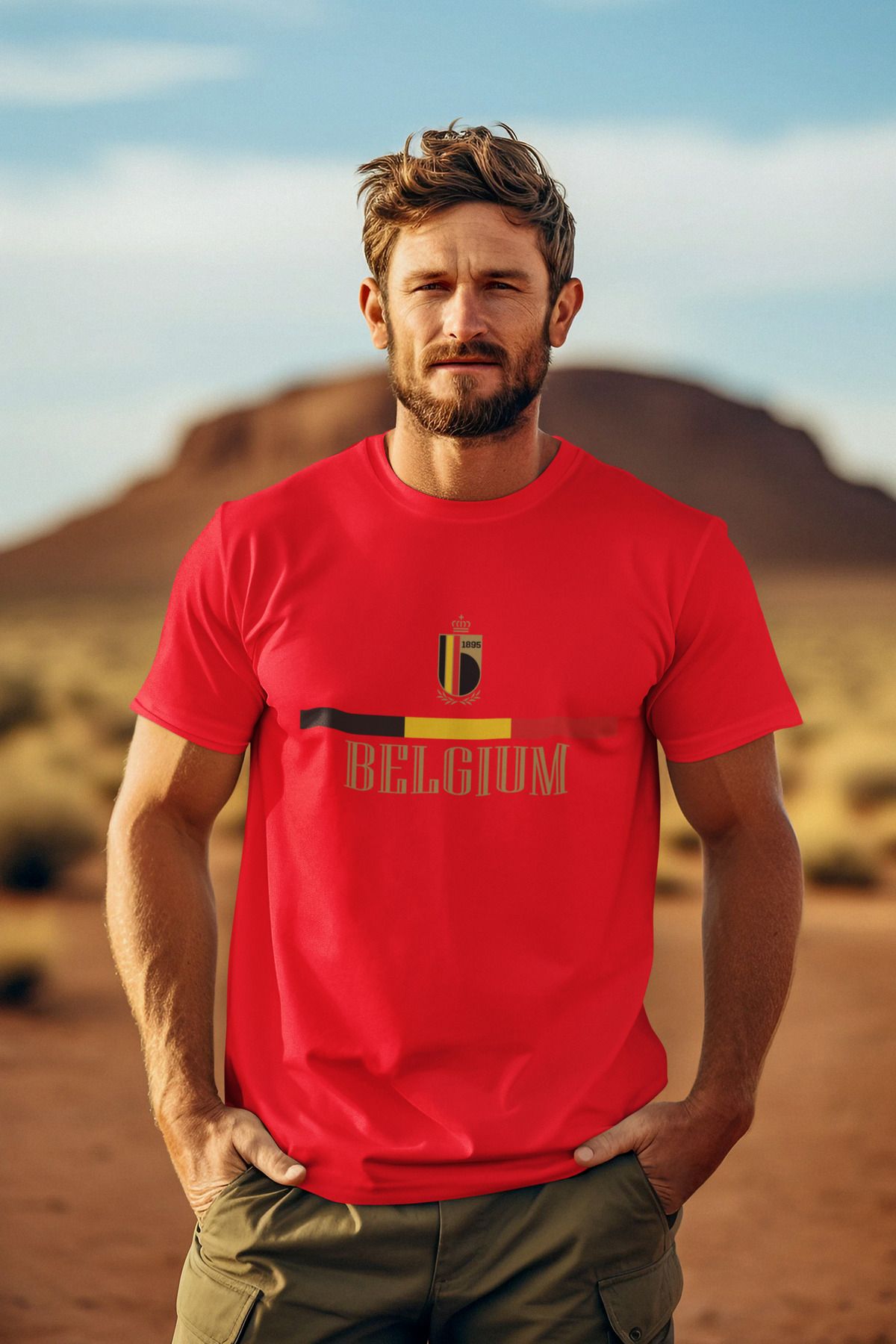 Biy Store Belçika milli takım forma baskılı unisex kısa kollu kadın erkek tişört t-shirt