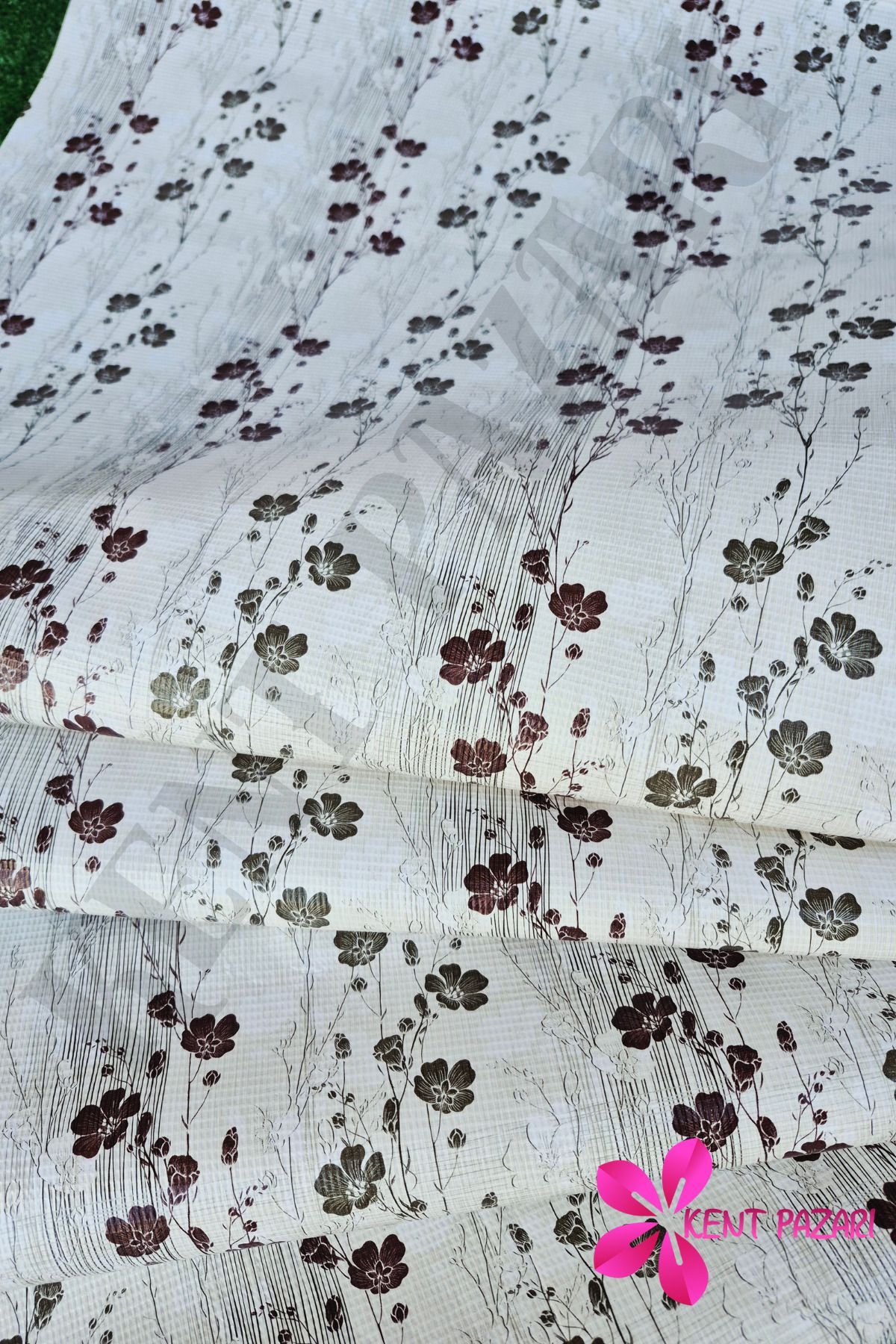 Kent Pazarı Kaydırmaz Raf Örtüsü 50x500 cm - Desenli | Dolap İçi, Çekmece, Buzdolabı ve Vitrin İçin Kaymaz Örtü