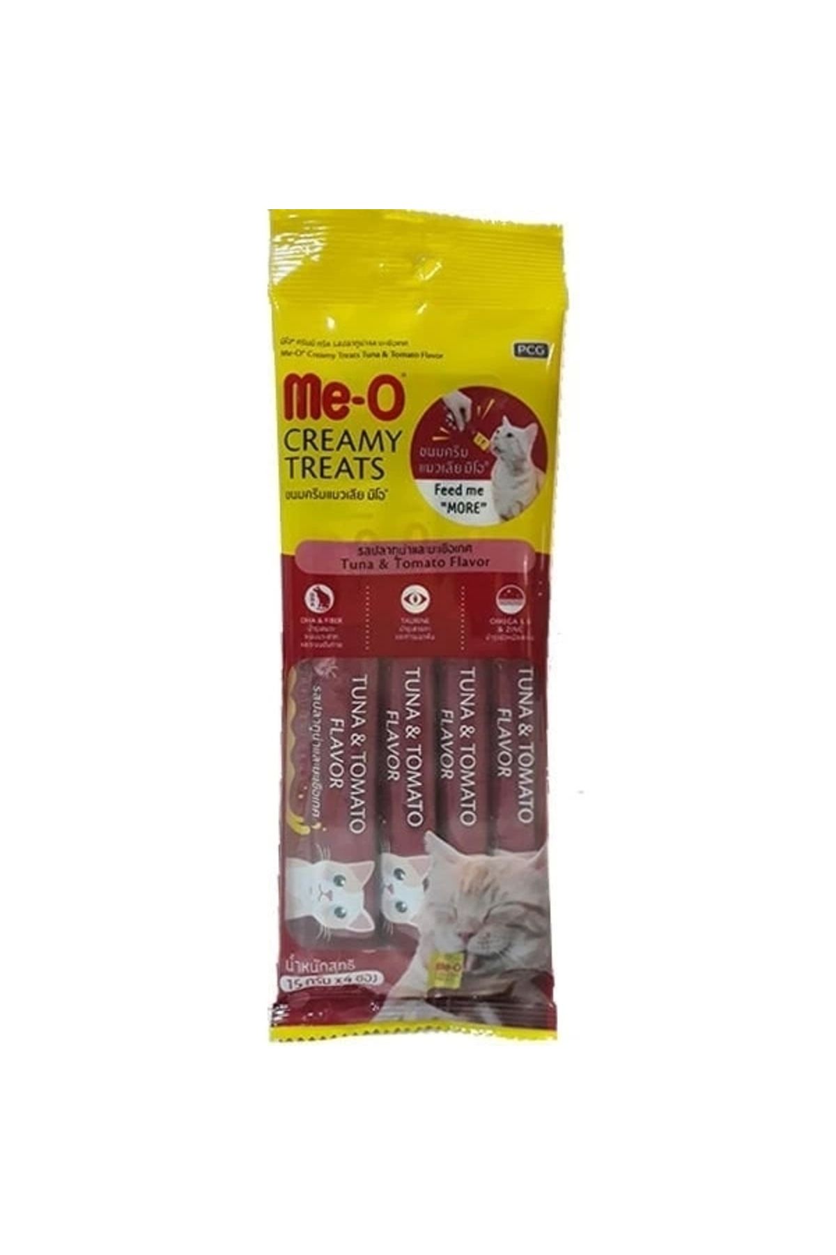 ShopNova Meo Creamy Ton Balıklı ve Domatesli Kedi Ödül Maması 4x15 Gr