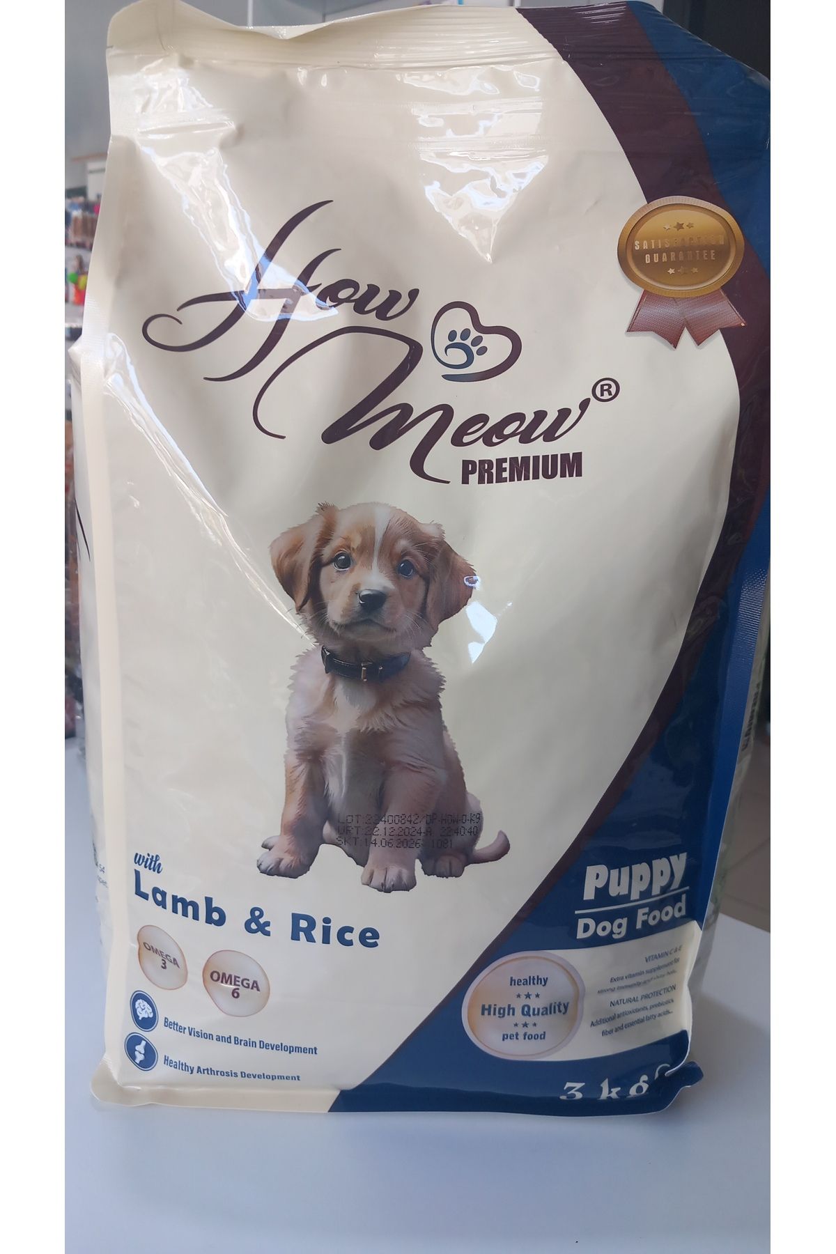 How Meow HOW&MEOW YAVRU KUZULU&PİRİNÇLİ KÖPEK MAMASI 3 G