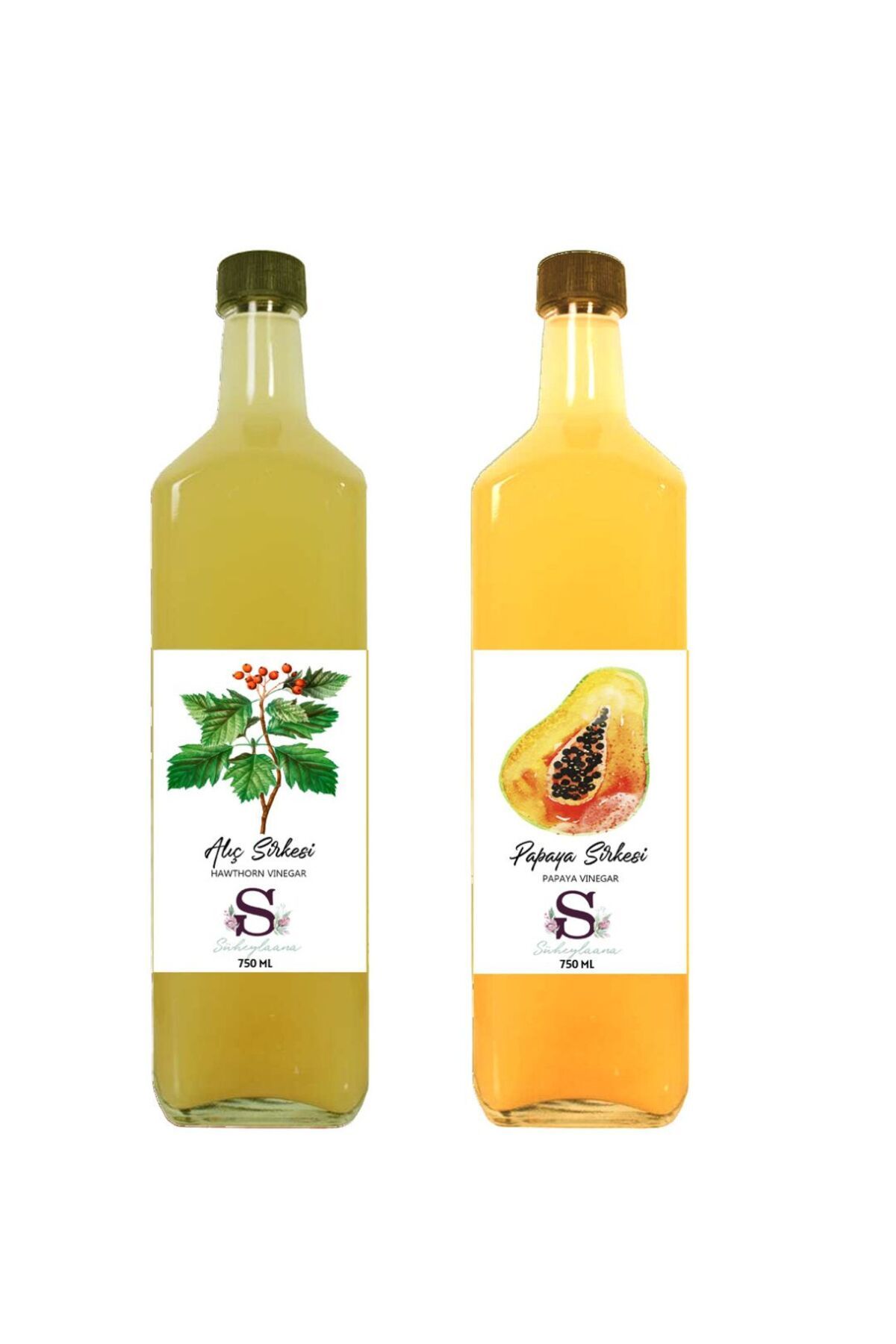 Süheylaana Doğal Alıç Sirkesi 750 Ml - Doğal Papaya Sirkesi 750 Ml