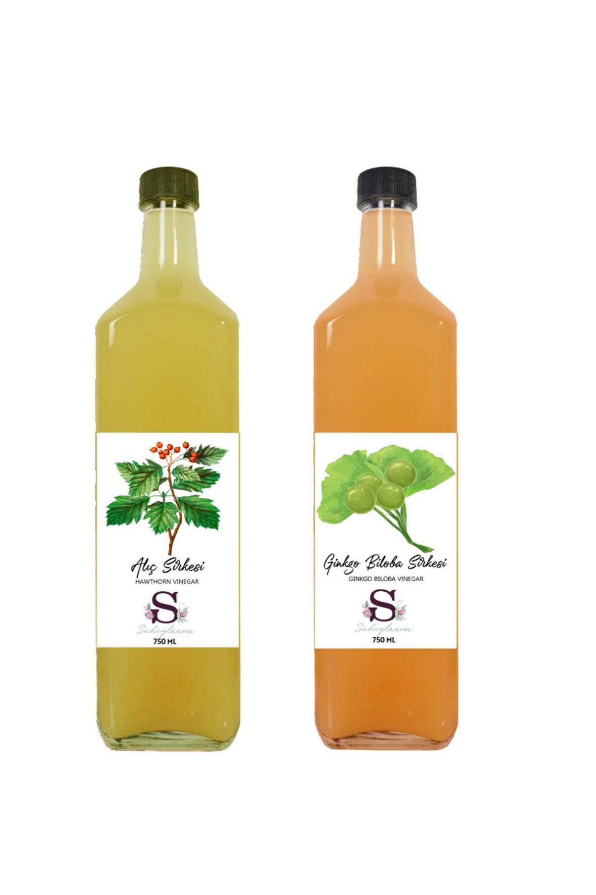 Süheylaana Doğal Alıç Sirkesi 750 Ml - Doğal Ginkgo Biloba Sirkesi 750 Ml