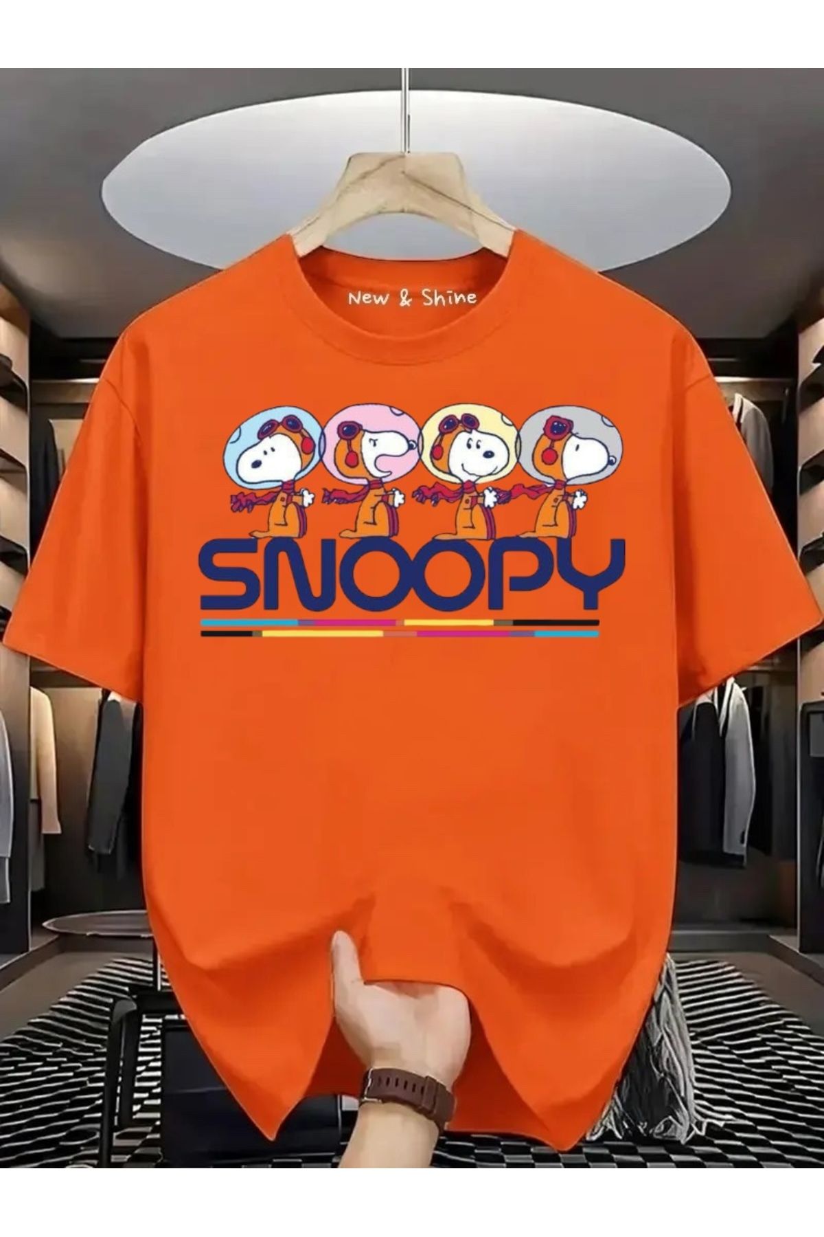 New Shine Snoopy Baskılı Oversize T-Shirt