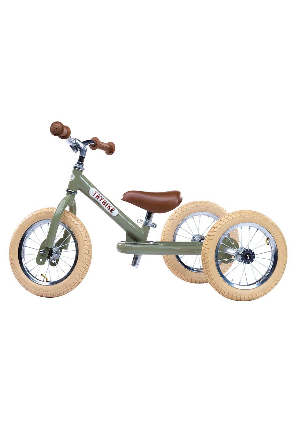 SerenityHaven Trybike Steel 2'si 1 Arada Denge Üç Tekerlekli Bisiklet + ÜCRETSİZ Sepet, Paslanmaz Çelik