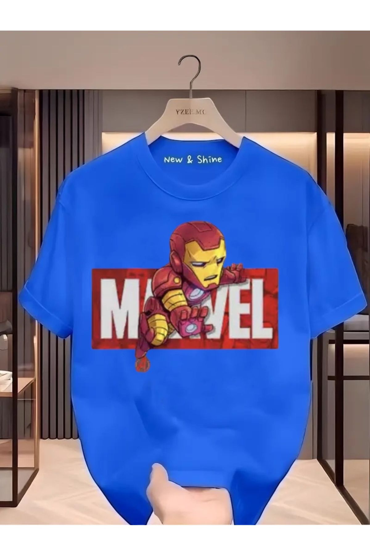 New Shine Süper Kahraman Venom Baskılı Oversize T-Shirt