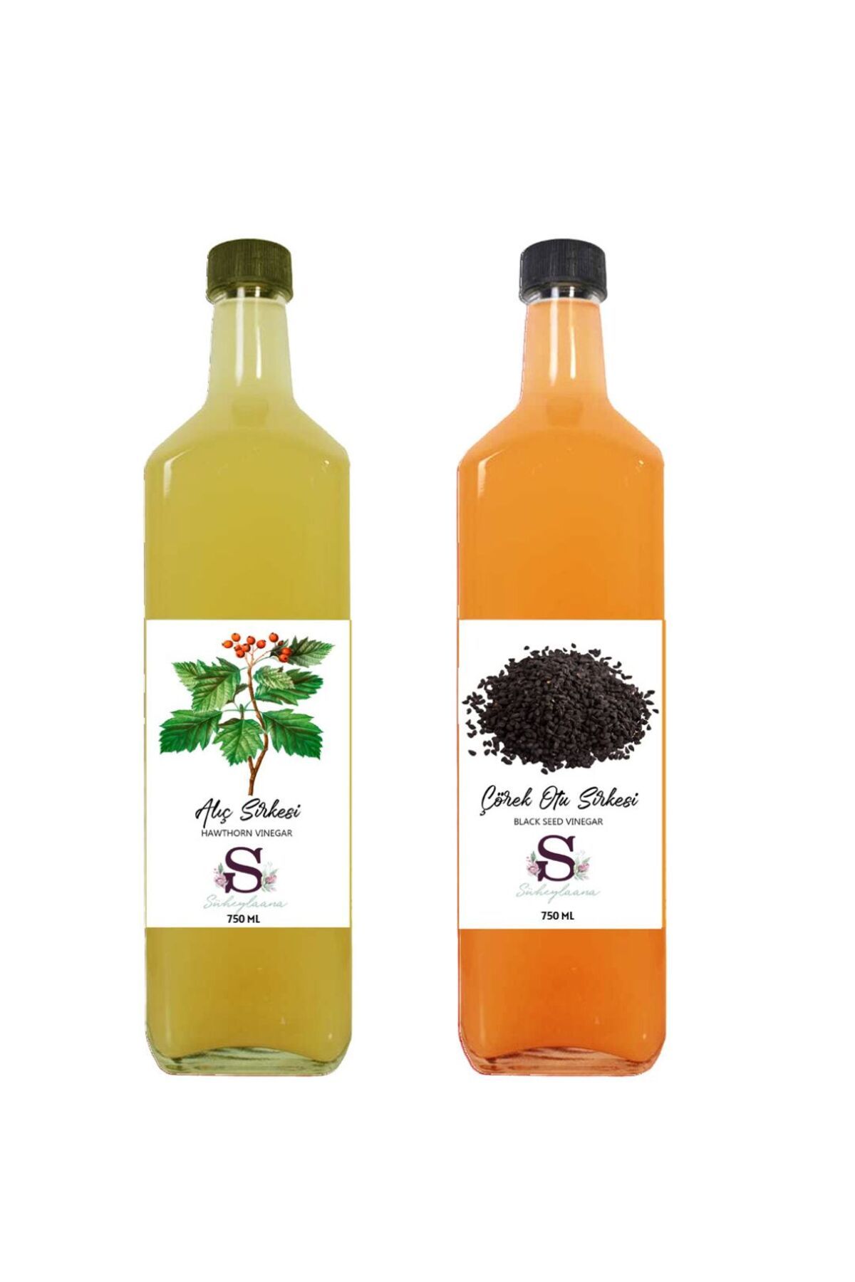 Süheylaana Doğal Alıç Sirkesi 750 Ml - Doğal Çörek Otu Sirkesi 750 Ml