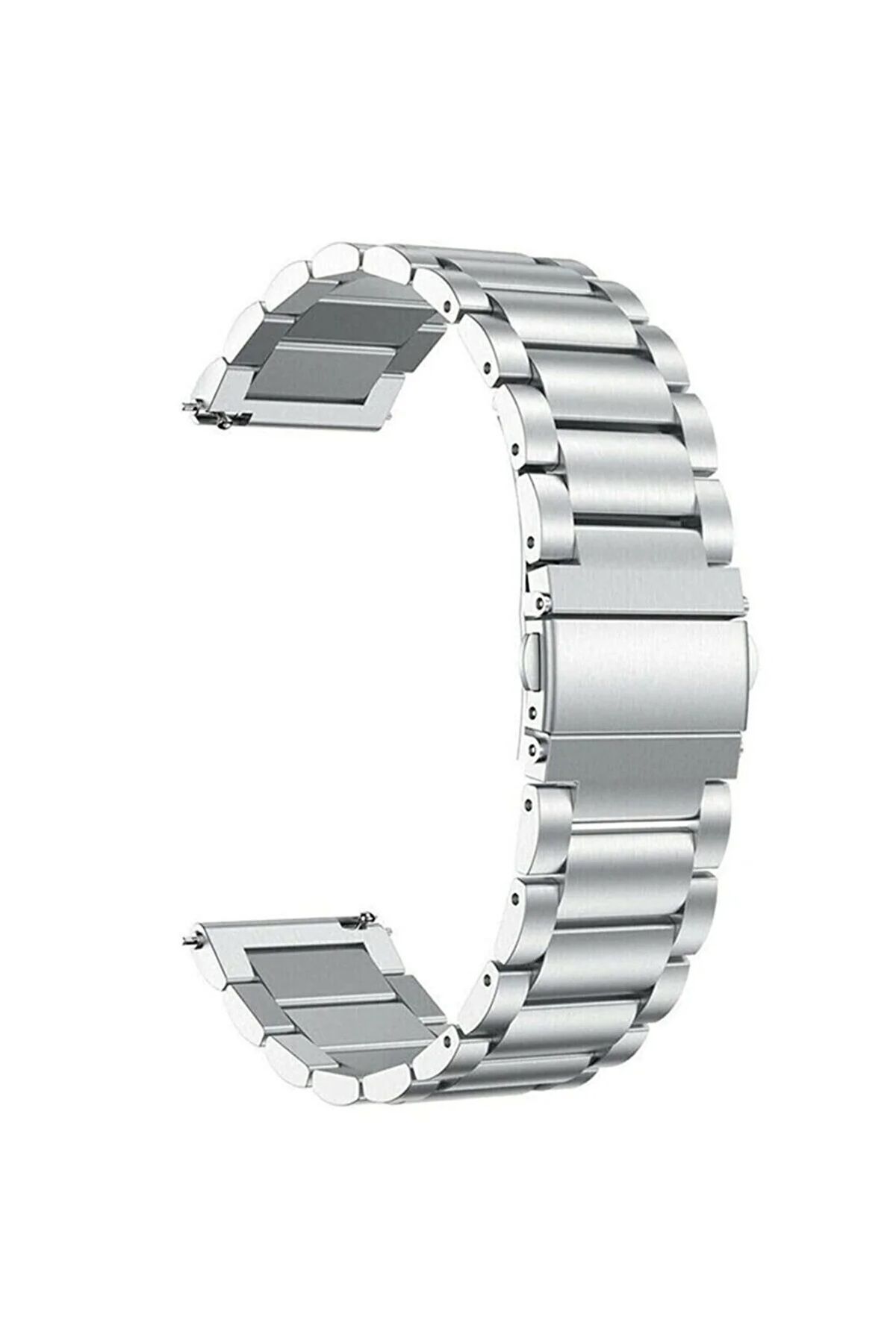 Dmay Samsung Galaxy Watch 2 (44MM-40MM) Uyumlu Paslanmaz Çelik Metal Kordon 20mm