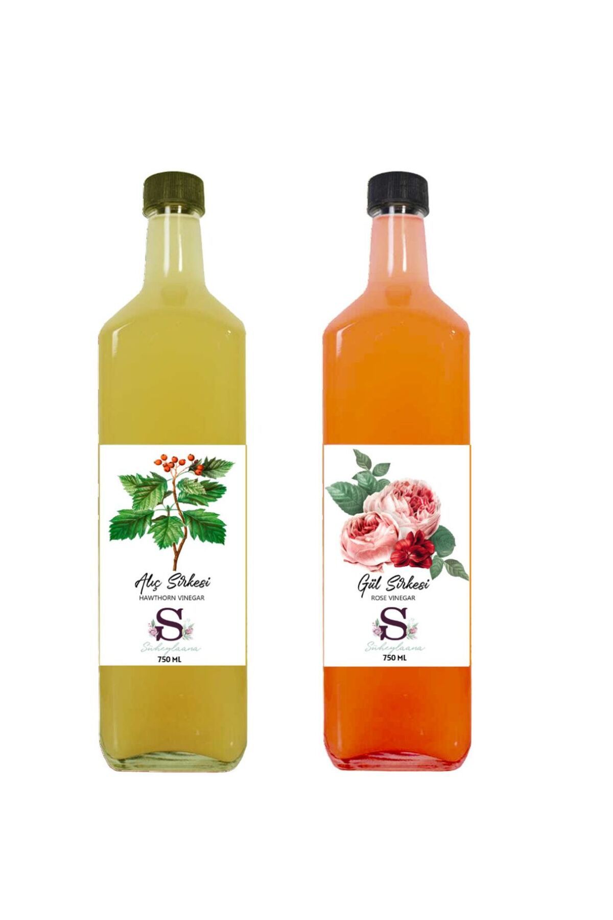 Süheylaana Doğal Alıç Sirkesi 750 Ml - Doğal Gül Sirkesi 750 Ml
