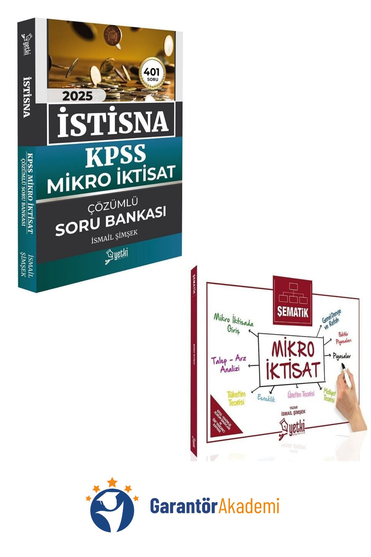 Makro Kitabevi Yayınları Yetki 2025 KPSS A Grubu Mikro İktisat İSTİSNA Soru Bankası +Yetki Şematik Ders Notları İkili Set
