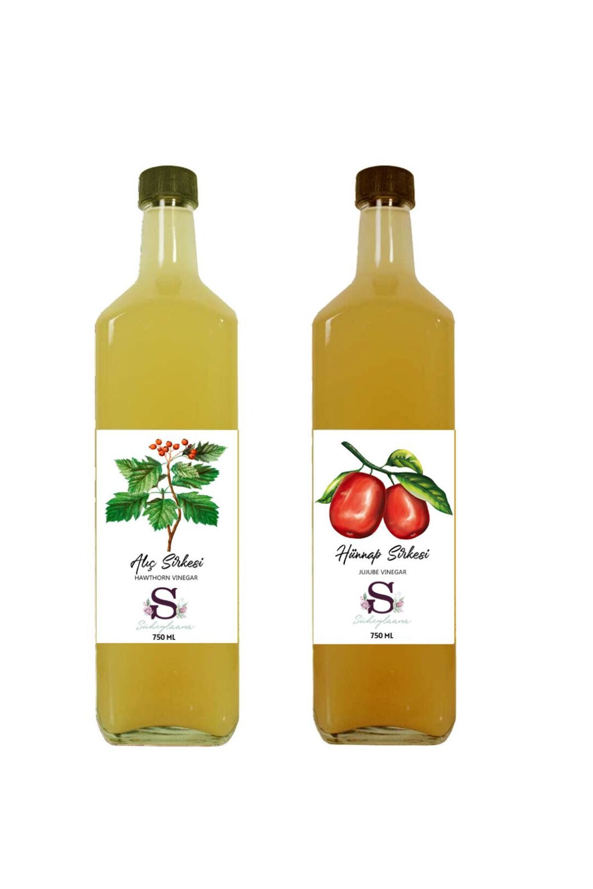 Süheylaana Doğal Alıç Sirkesi 750 Ml - Doğal Hünnap Sirkesi 750 Ml