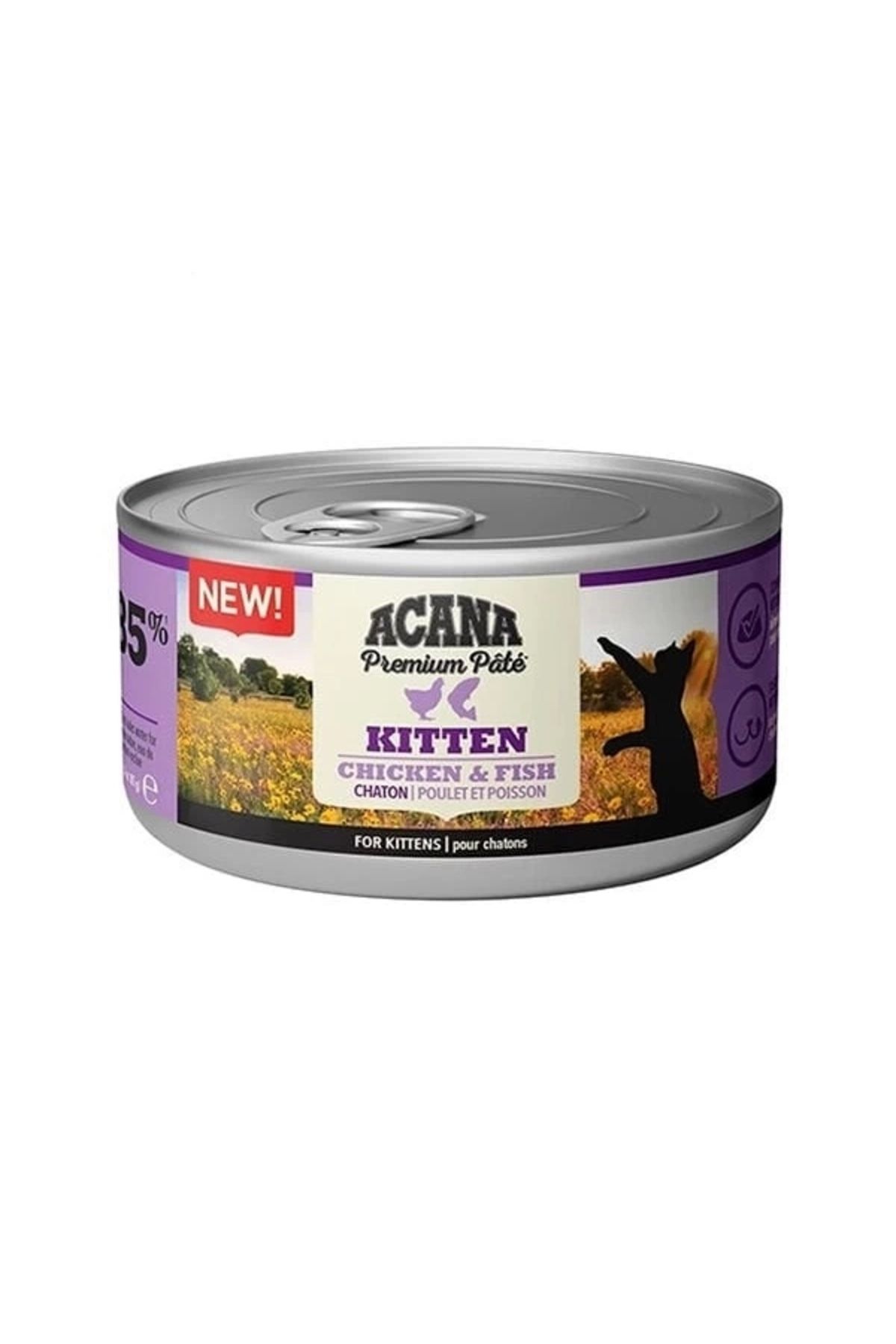ShopNova Acana Premium Pate Tavuklu ve Balıklı Yavru Konserve Kedi Maması 85 Gr