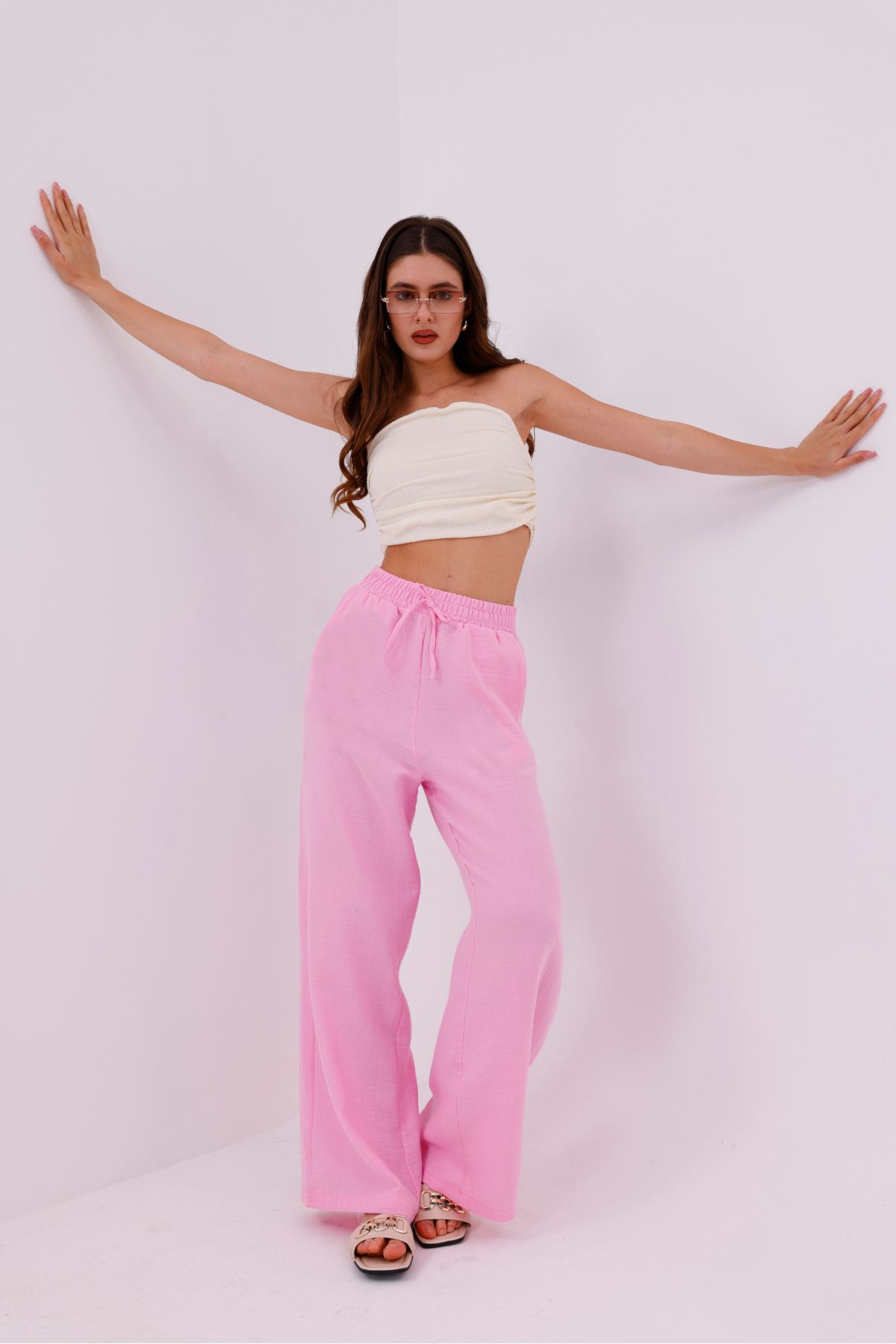 GENIUS STORE-Muslin Palazzo Women's Trousers Muslin-Pants 4