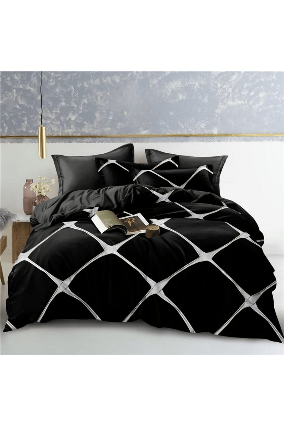 Five Store Lenjerie De Pat Pentru O Persoana, Luanda, Bumbac Mercerizat, Multicolor, 4 Piese - One Size