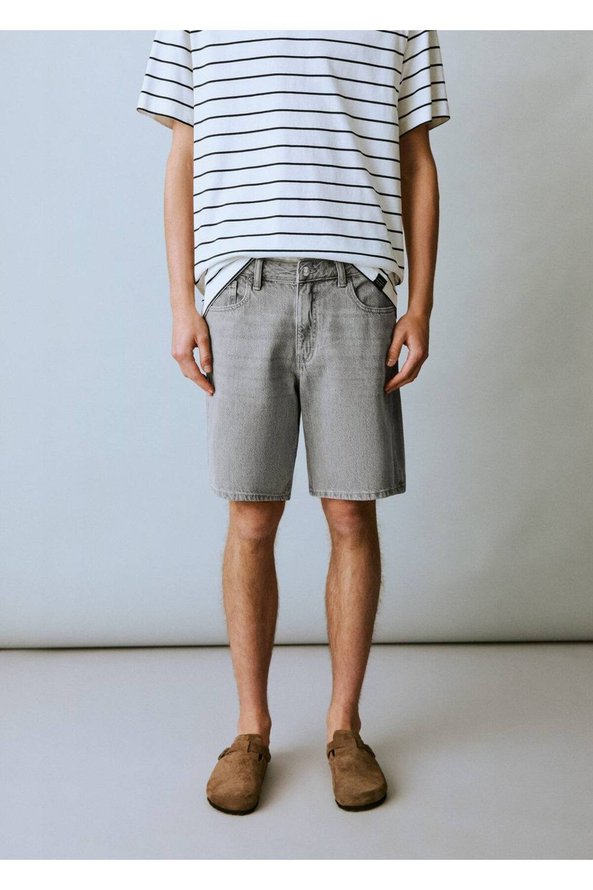 Pamuklu denim şort