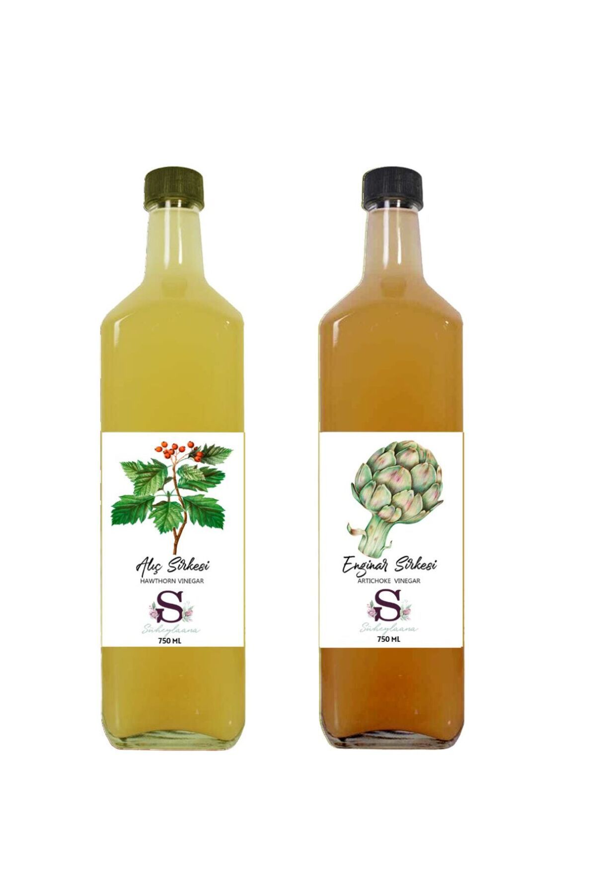 Süheylaana Doğal Alıç Sirkesi 750 Ml - Doğal Enginar Sirkesi 750 Ml