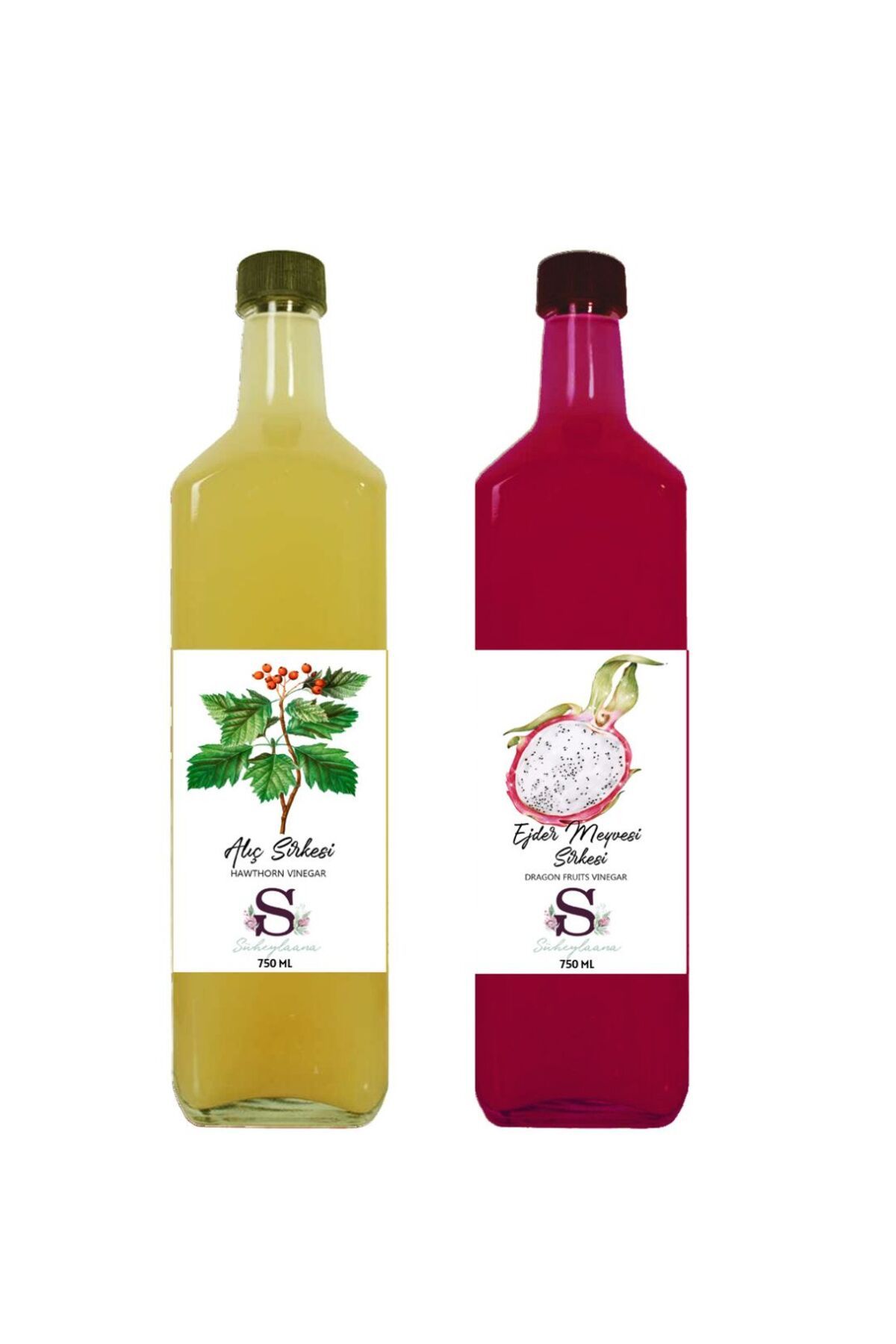 Süheylaana Doğal Alıç Sirkesi 750 Ml - Doğal Ejder Meyvesi Sirkesi 750 Ml