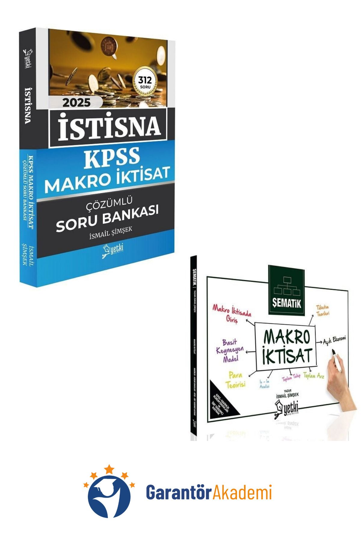 Makro Kitabevi Yayınları Yetki 2025 KPSS A Grubu Makro İktisat İSTİSNA Soru Bankası+Şematik Ders Notları İkili Set