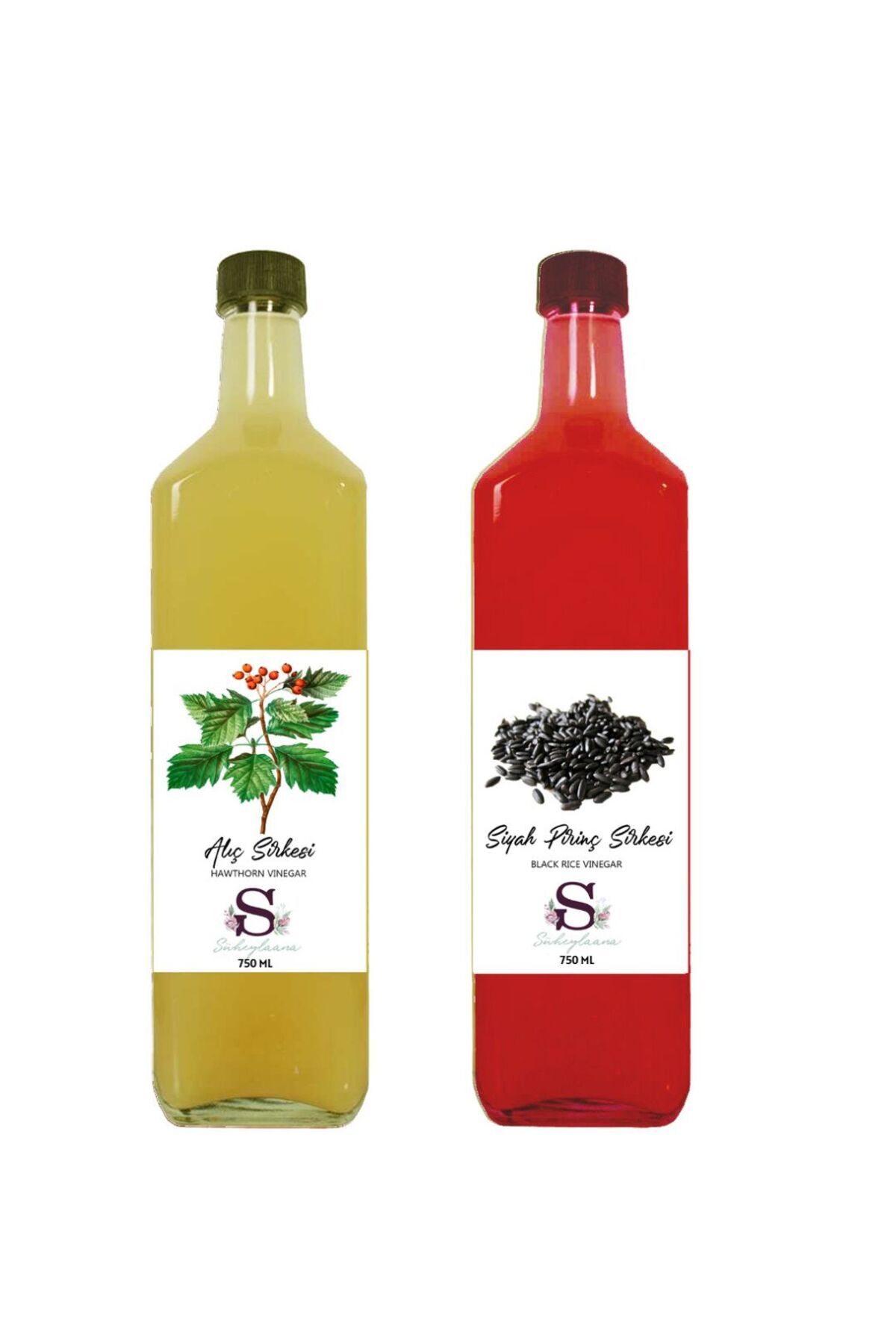 Süheylaana Doğal Alıç Sirkesi 750 Ml - Doğal Siyah Pirinç Sirkesi 750 Ml