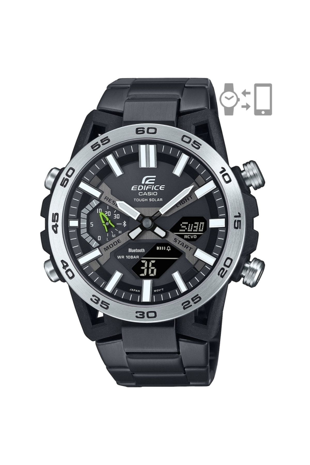 Casio-Men's Watch, Casio Edifice, Bluetooth Smartphone Link ECB-2000DD-1AEF 1