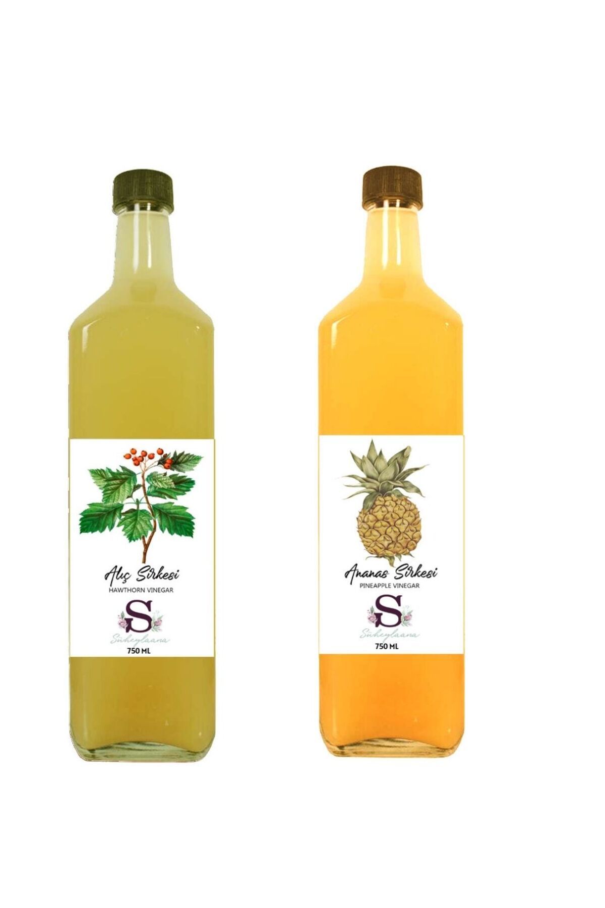 Süheylaana Doğal Alıç Sirkesi 750 Ml - Doğal Ananas Sirkesi 750 Ml