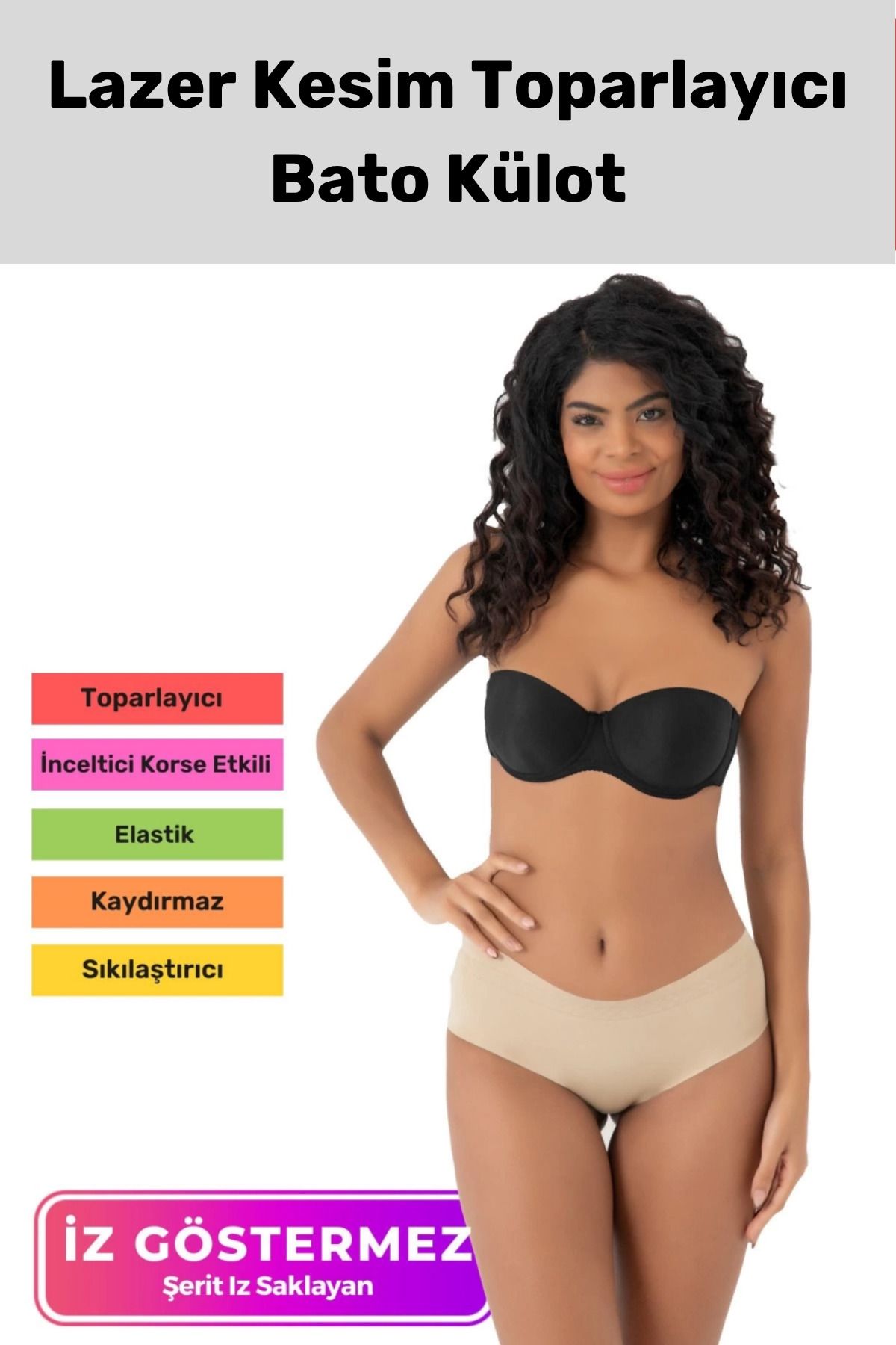 PeraNova Premium İz Göstermeyen Kaymaz Vücut Şekillendirici Kadın Lazer Kesim Toparlayıcı Bato Külot